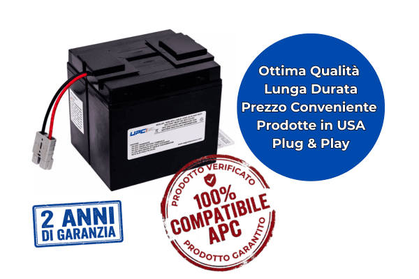 Batteria di ricambio per APC Smart UPS 1500 e APC Smart-UPS XL 1000 – sostituisce APC RBC7