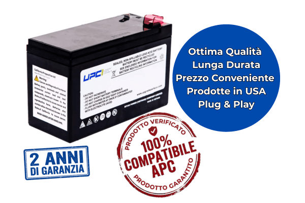 Batteria di ricambio per APC Back-UPS BV/BX/BVX/BE/BN sostituisce APC RBC17