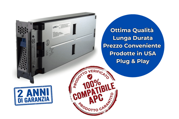 Batteria di ricambio per APC Smart UPS 1500/2200/3000, APC Smart UPS XL 1500/3000, APC Smart UPS 2200, APC Smart UPS 3000 – sostituisce APC RBC43