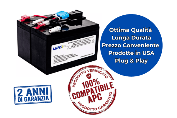 Batteria di ricambio per APC Smart UPS 750 – sostituisce APC RBC48