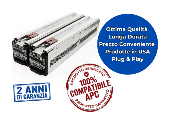Batteria di ricambio per APC Smart UPS RT & APC Smart UPS SRT – sostituisce APCRBC140