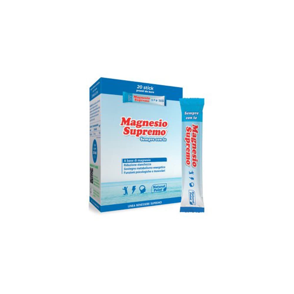Magnesio Supremo Sempre Con Te 20 Stick Pronti Da Bere - Natural Point