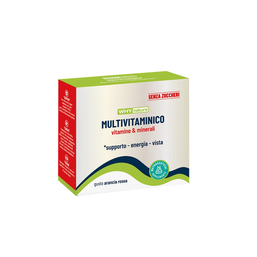 Multivitaminico Arancia Rossa 10 Bustine Senza Zuccheri - Why Nature