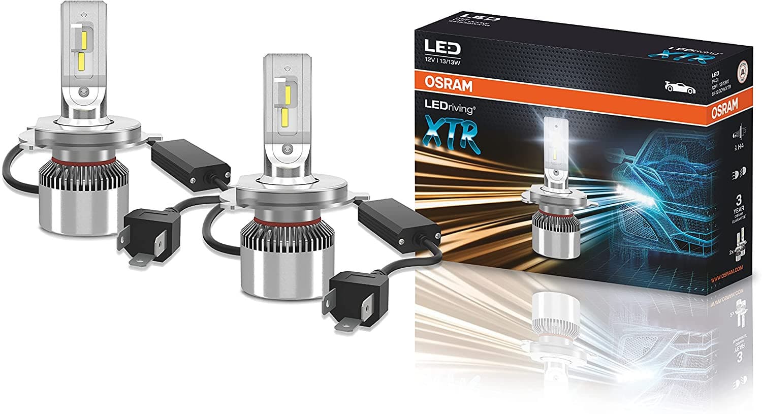 Lampade LED Osram 64193DWXTR LEDriving XTR H4 Box 2 pz