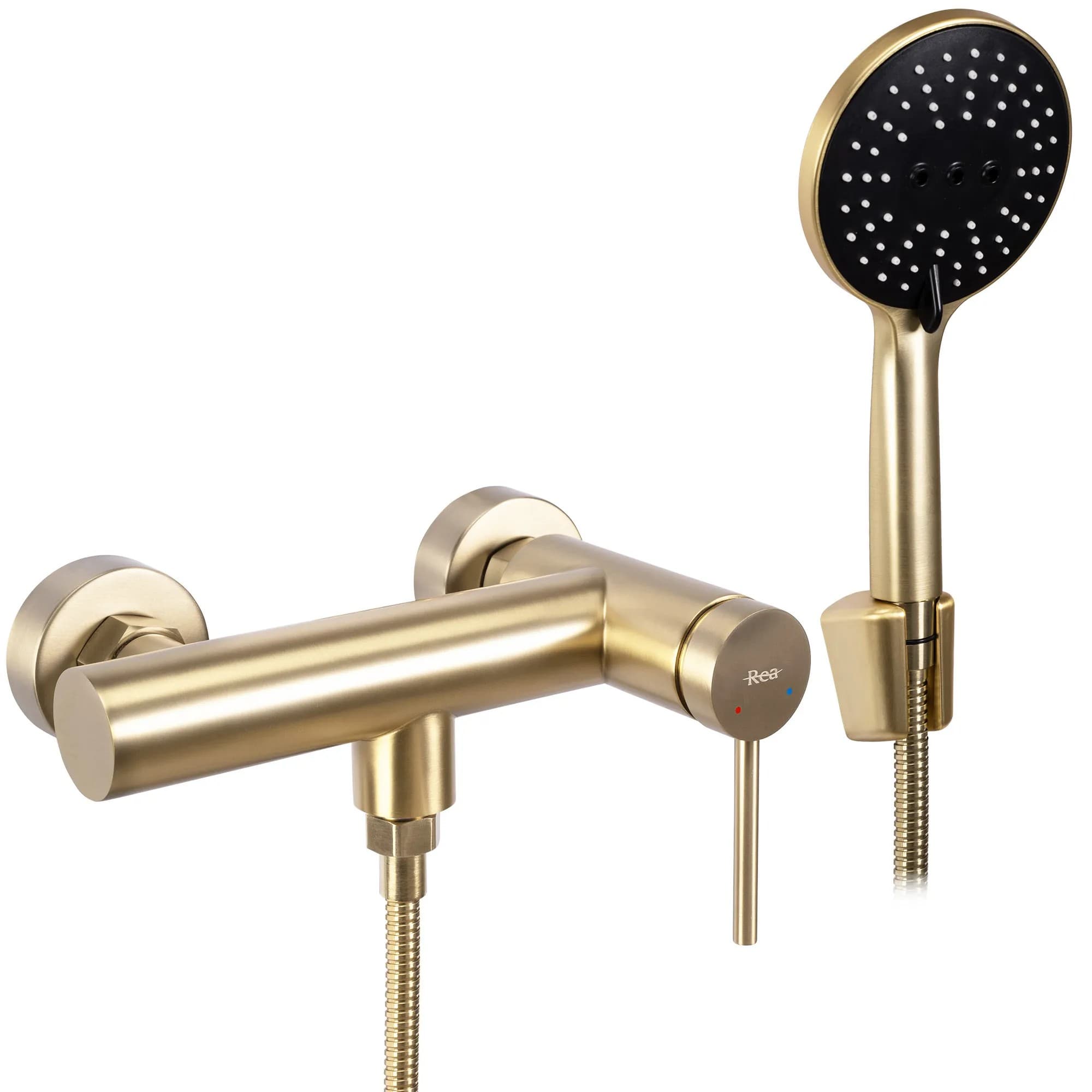 Rubinetto Doccia Rea Clif Brush Gold