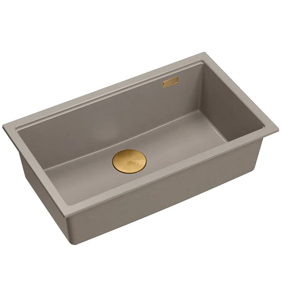 Lavello In Granito Logan 110 Beige Tappo acciaio