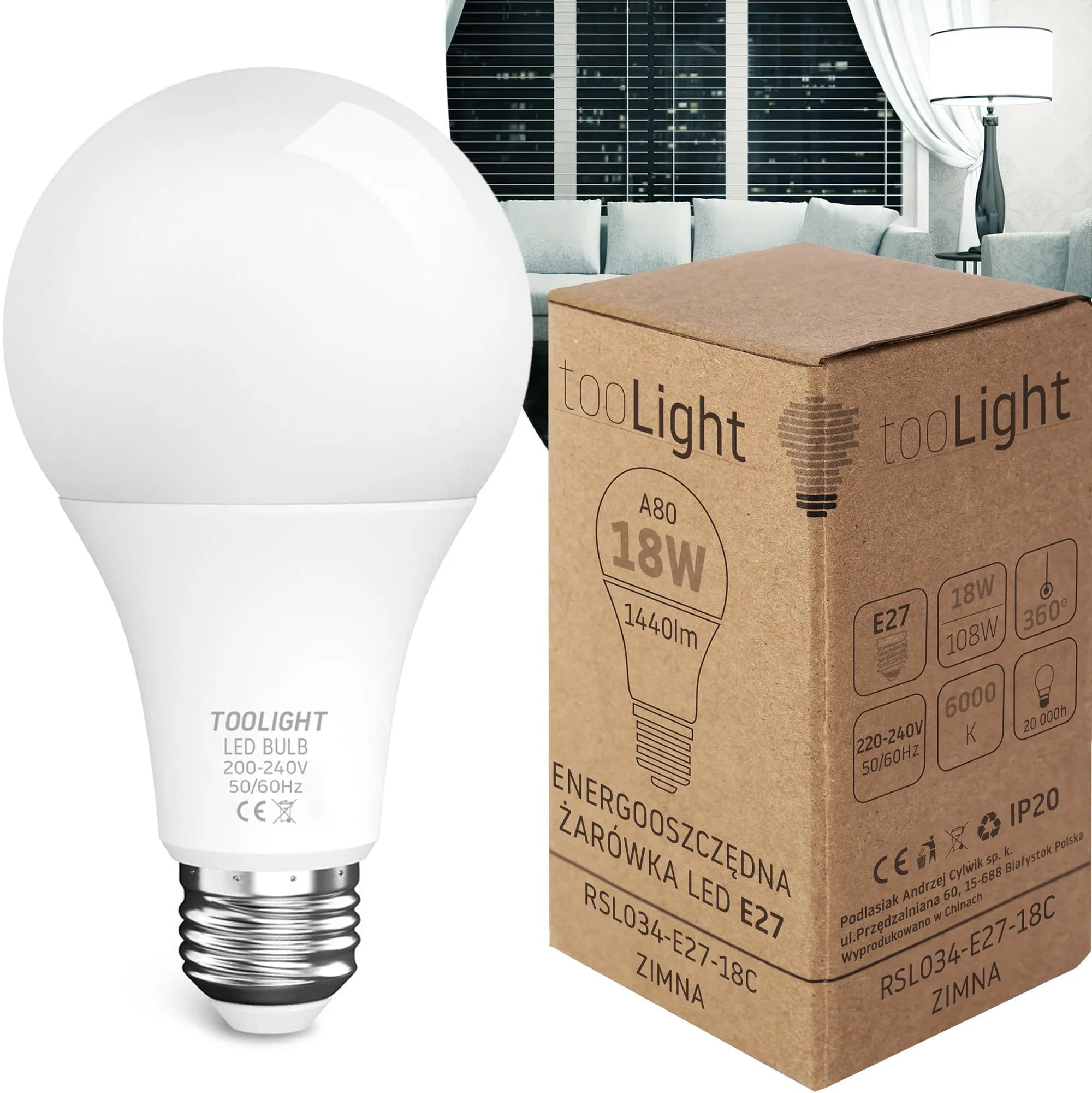Bulbo Led Rsl034 E27 18w Cold