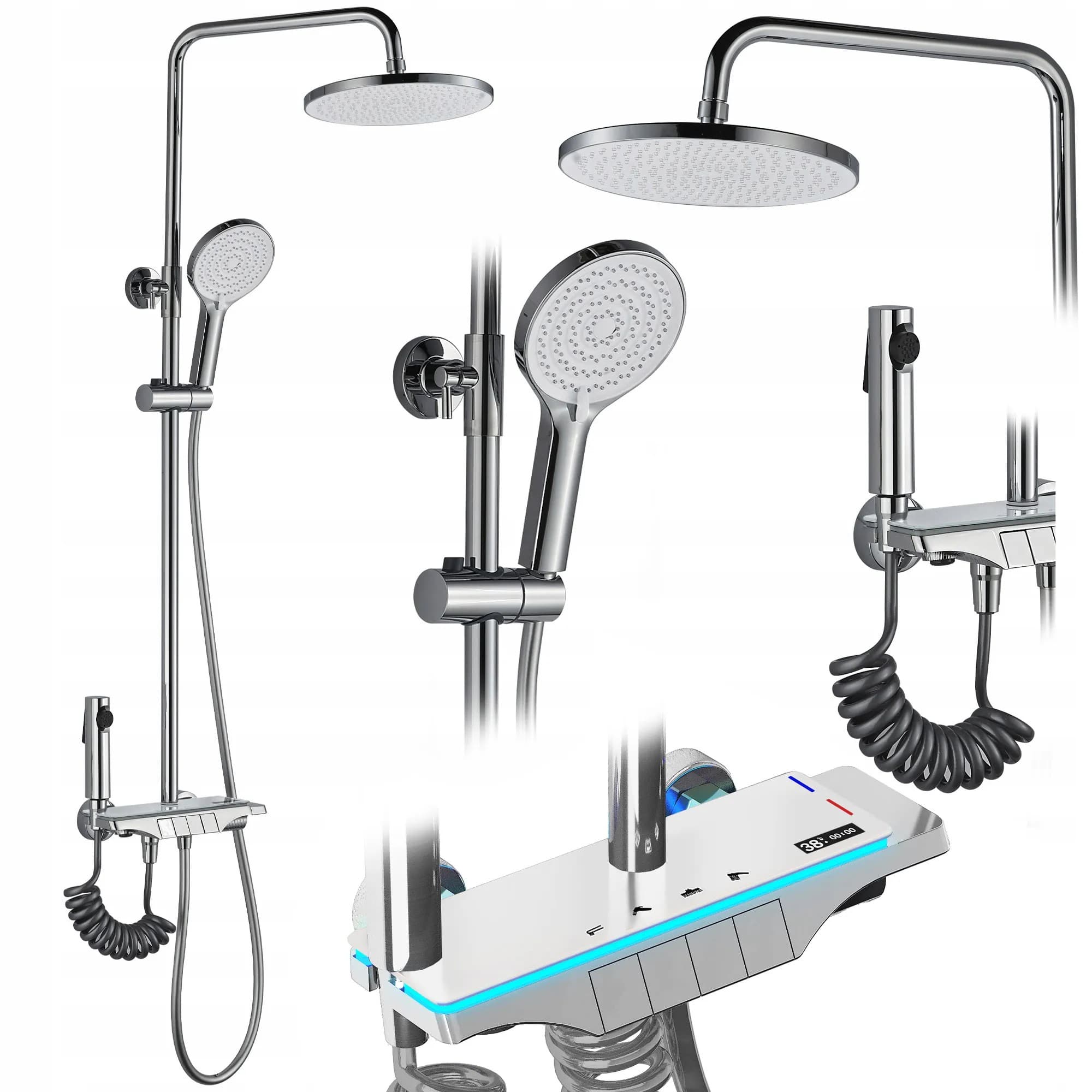 Set Doccia Rea Savio Led Chrome