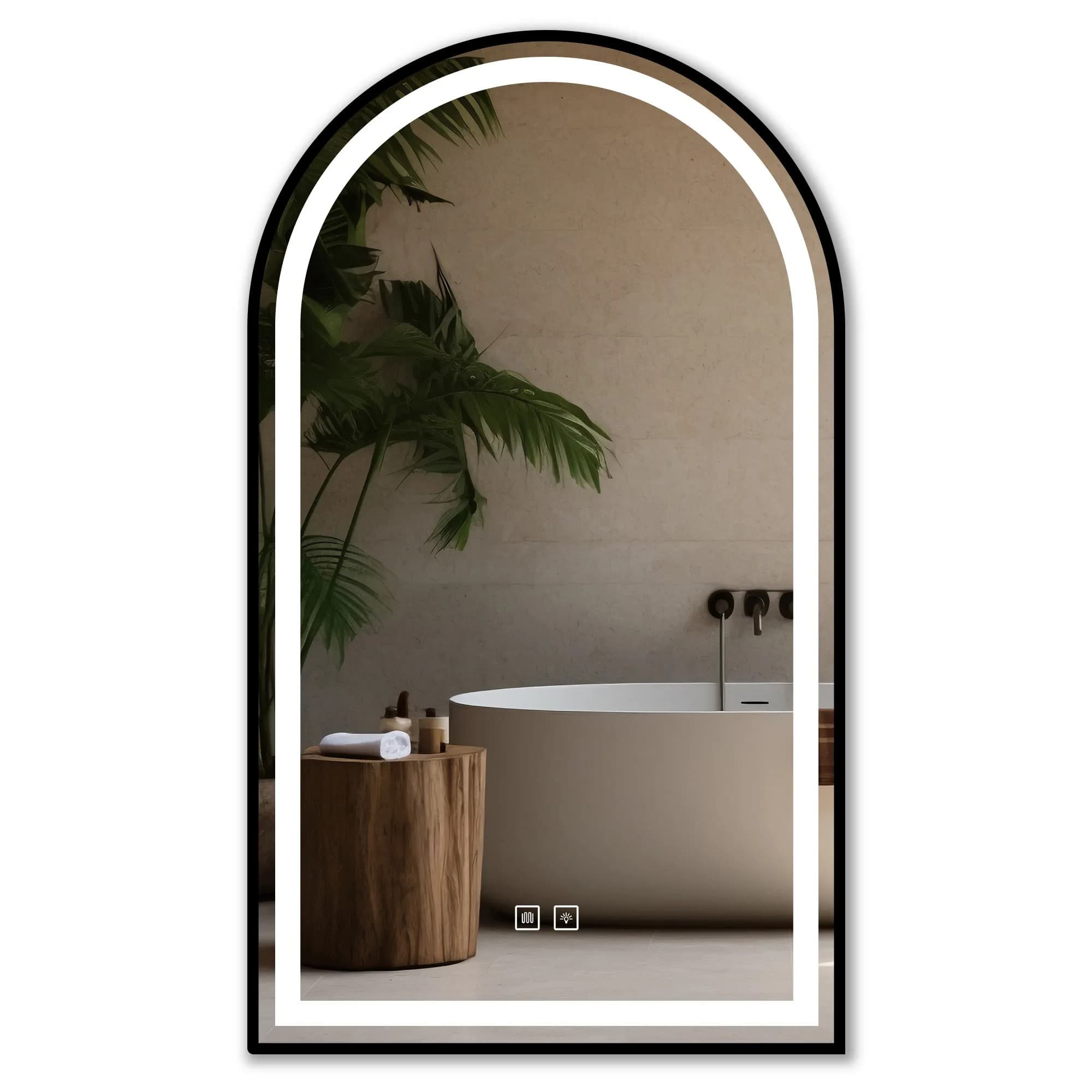 Specchio Led 60x100cm Dash Black