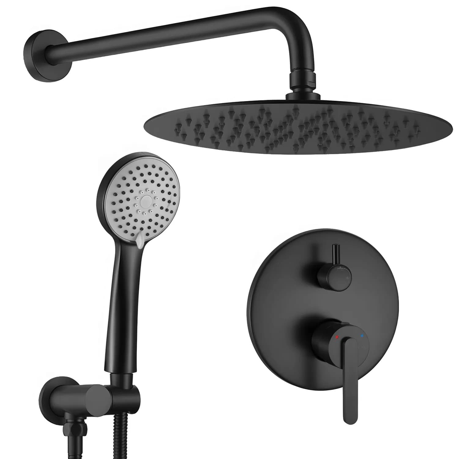 Set Doccia Da Incasso Rea Ontario Black + Box