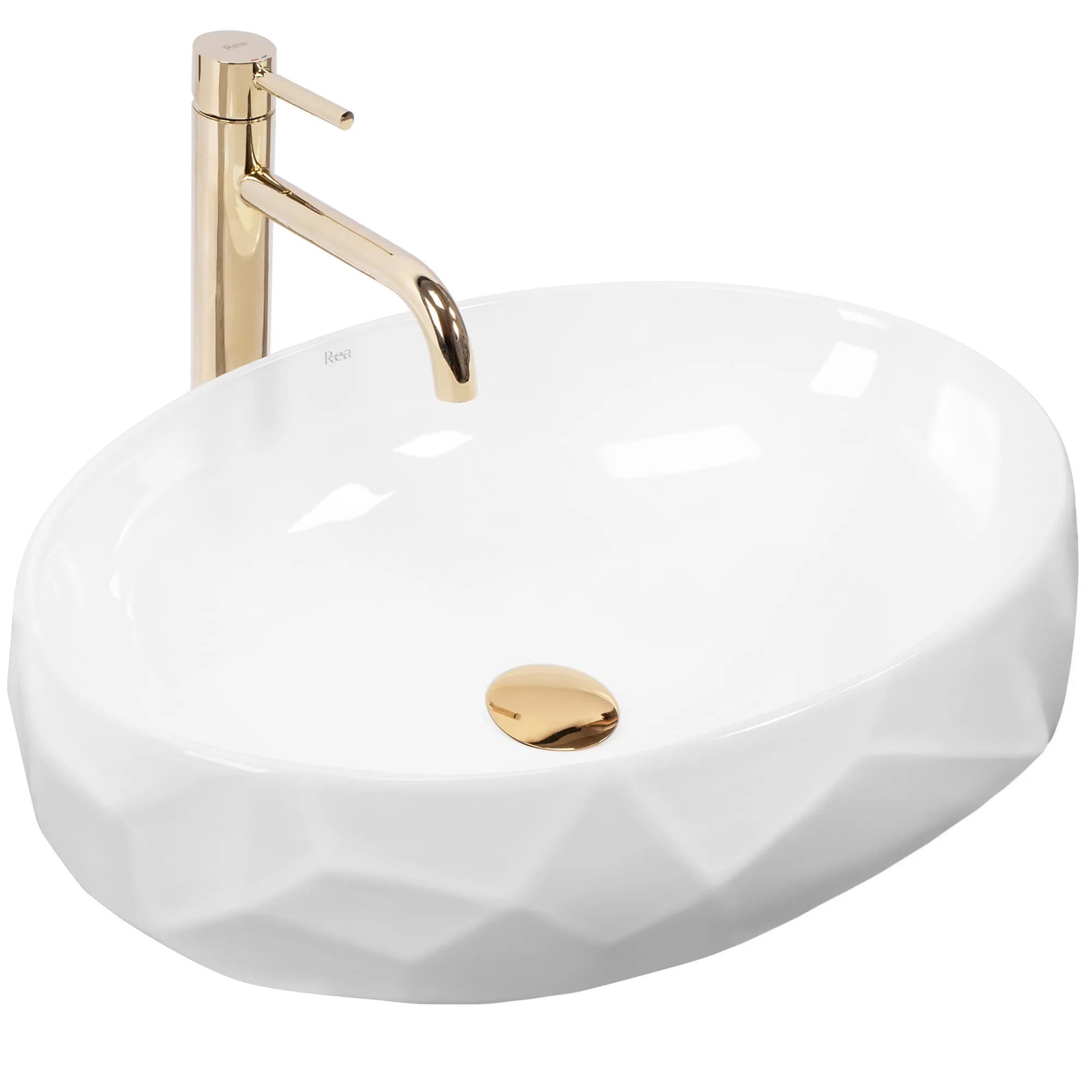 Lavabo Da Appoggio In Ceramica Rea Maya