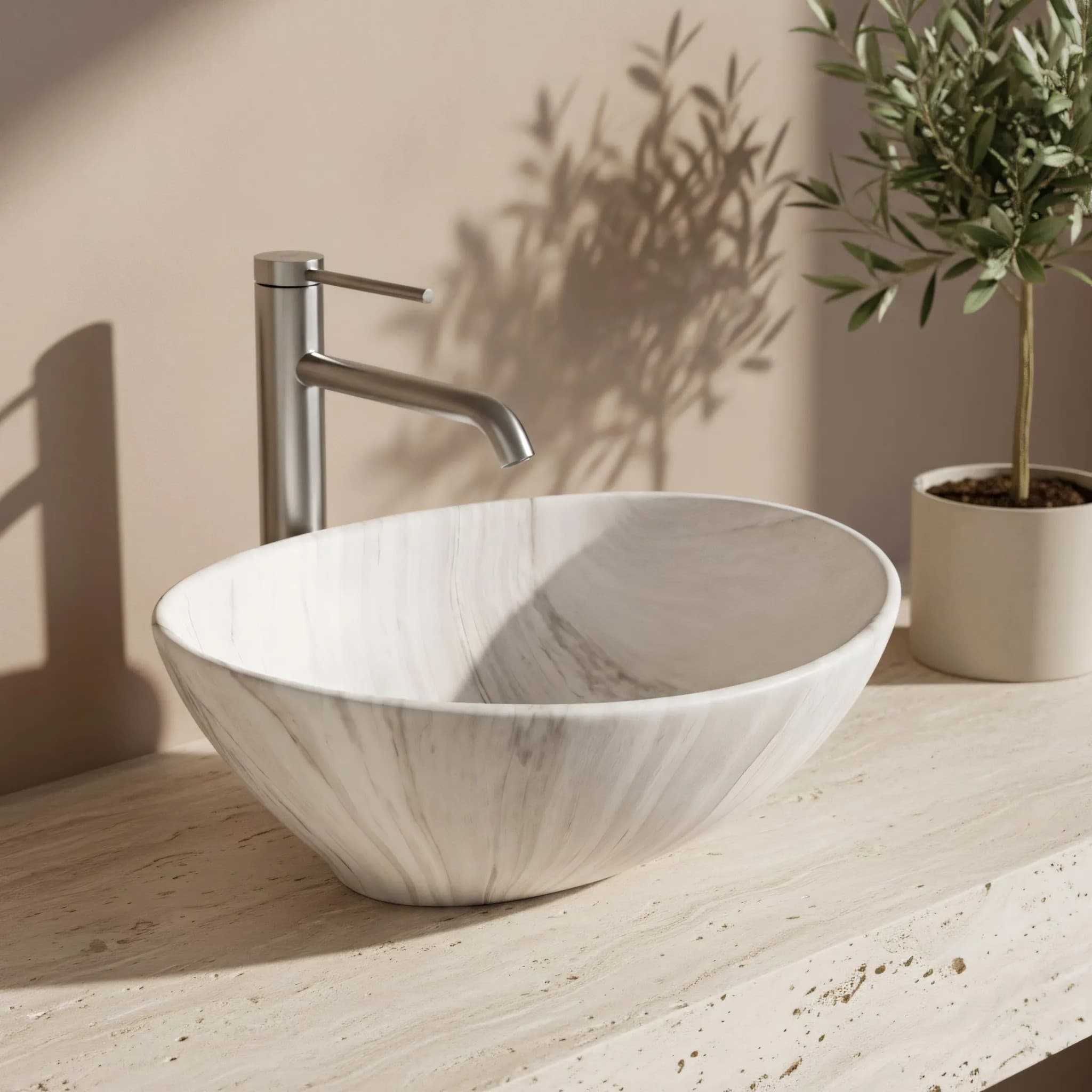 Lavabo Da Appoggio Rea Sofia Ash Matt