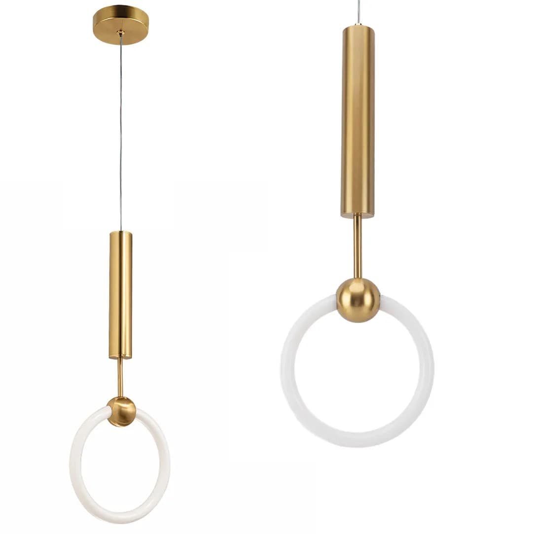 Lampada A Sospensione Led Lhj059-1cp Brush Gold