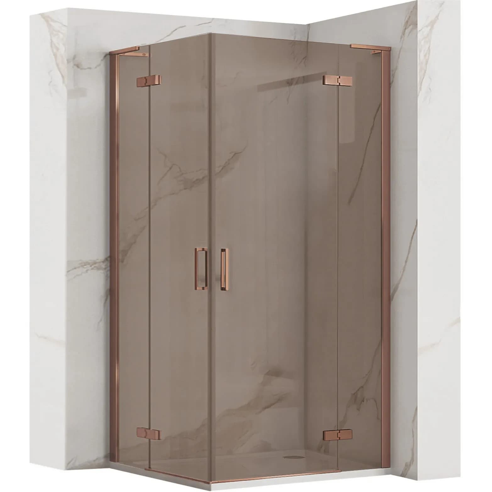 Cabina Doccia Rea Hugo Double 80x80 Copper Brush