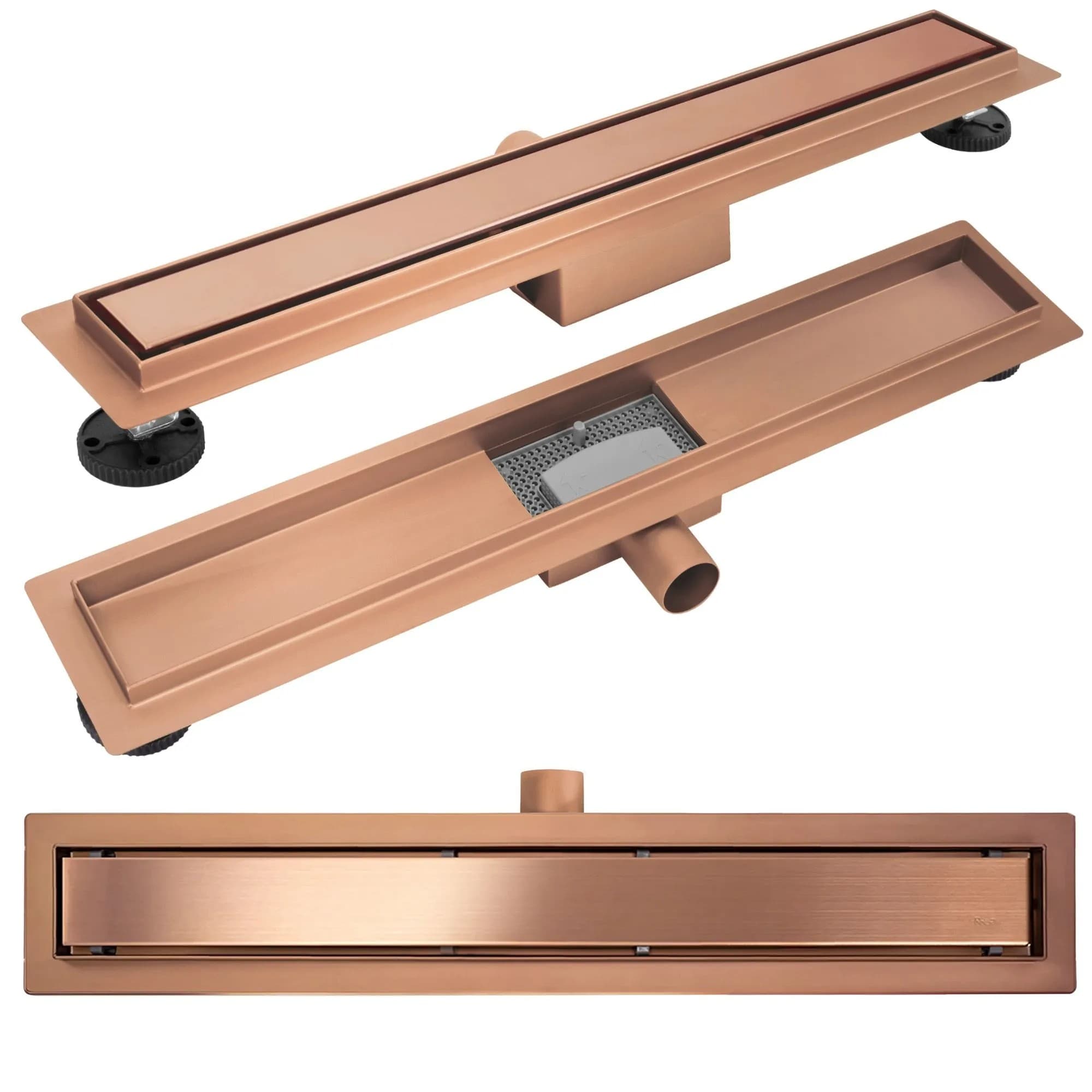 Scarico Lineare Neox Brush Copper 80