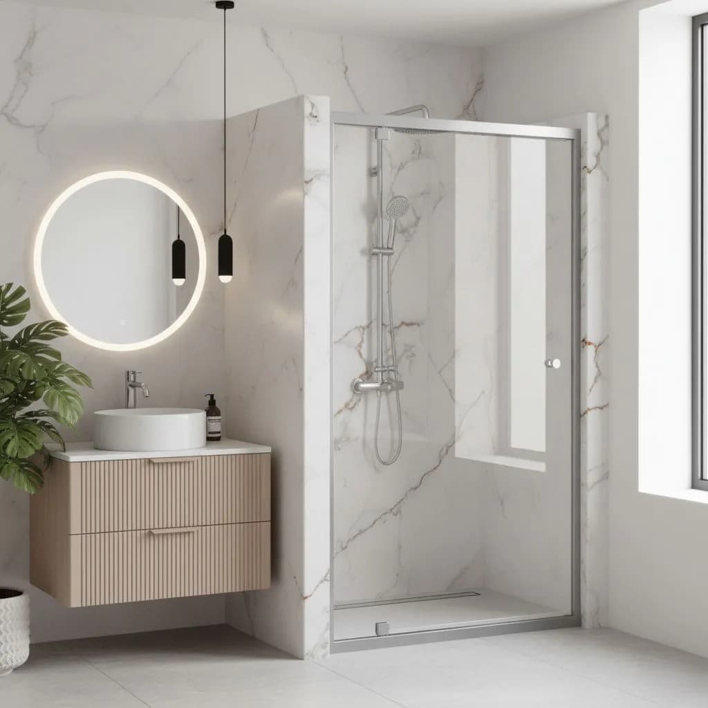 Porta Doccia Rea Primo Swing 90 Chrome