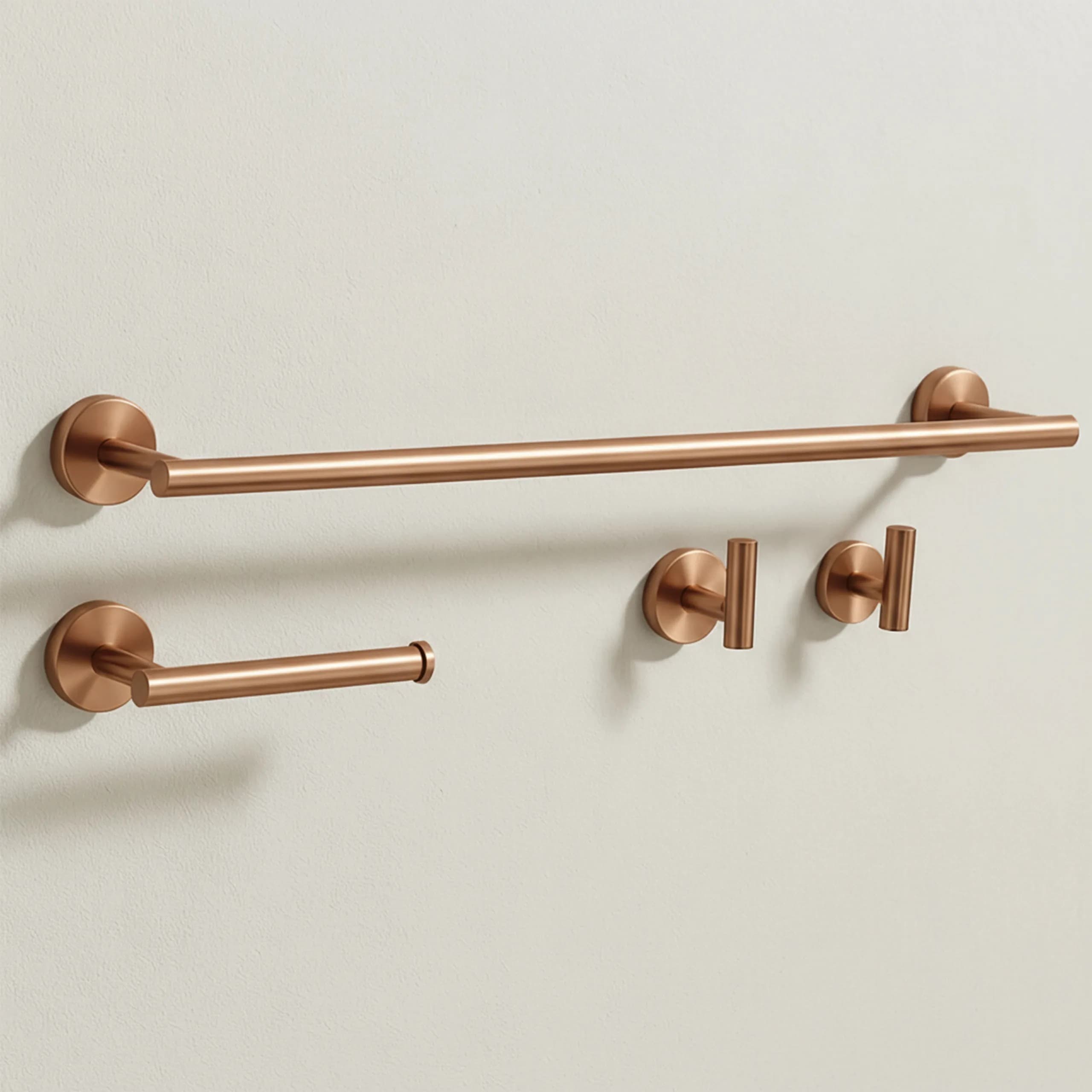 Set Accessori Da Bagno Ari Brush Copper 4 Pezzi