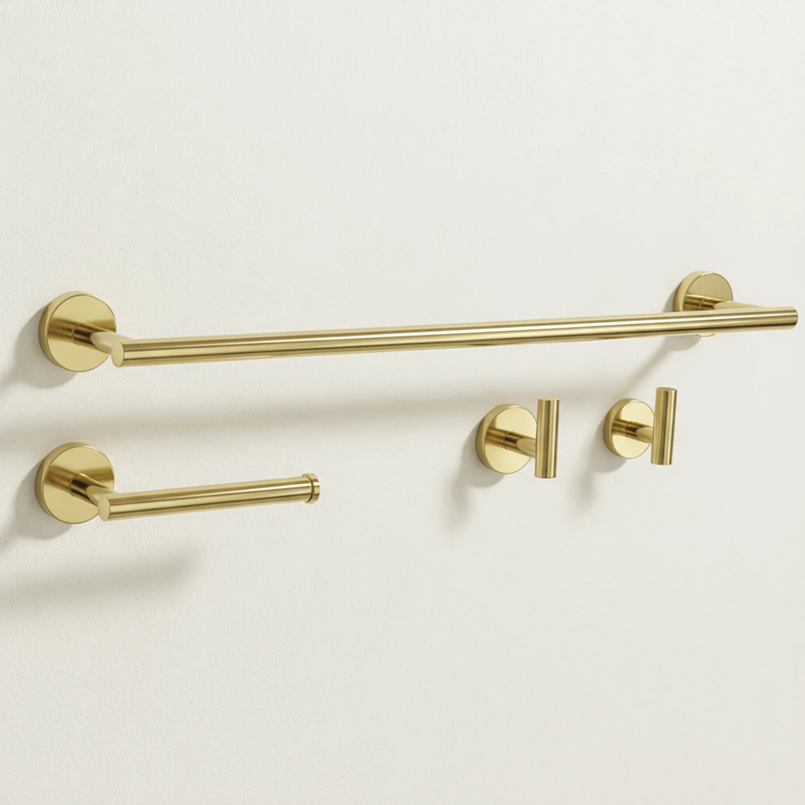 Set Accessori Da Bagno Ari Gold 4 Pezzi