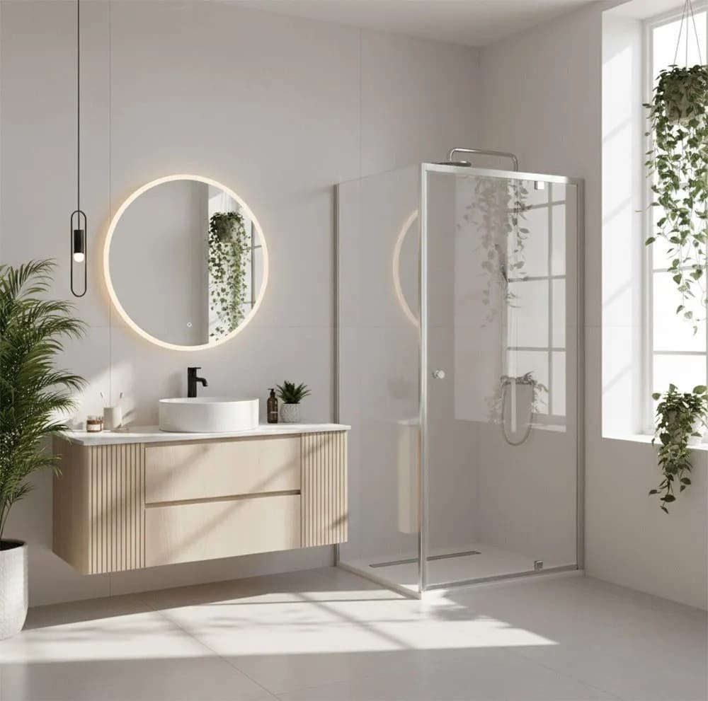 Cabina Doccia Rea Primo Swing 80x80 Chrome