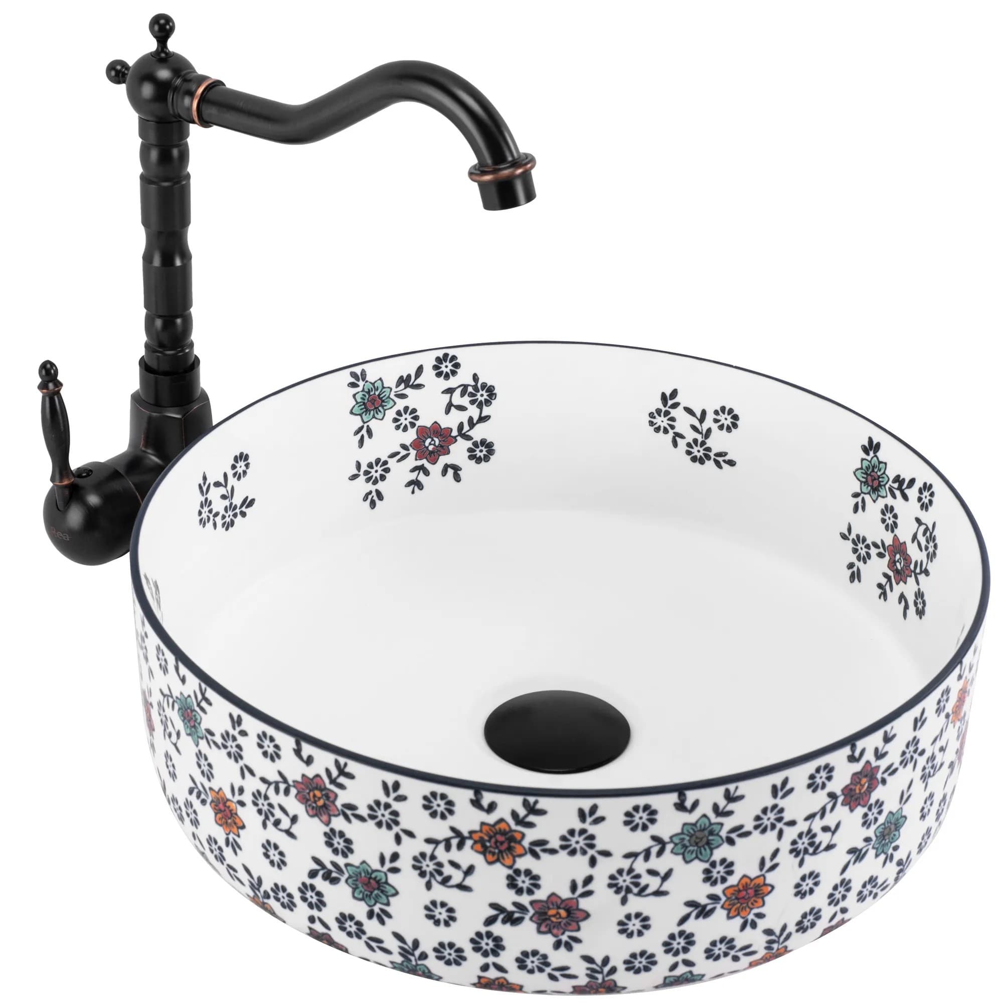 Lavabo Da Appoggio Rea Stefania Fiori