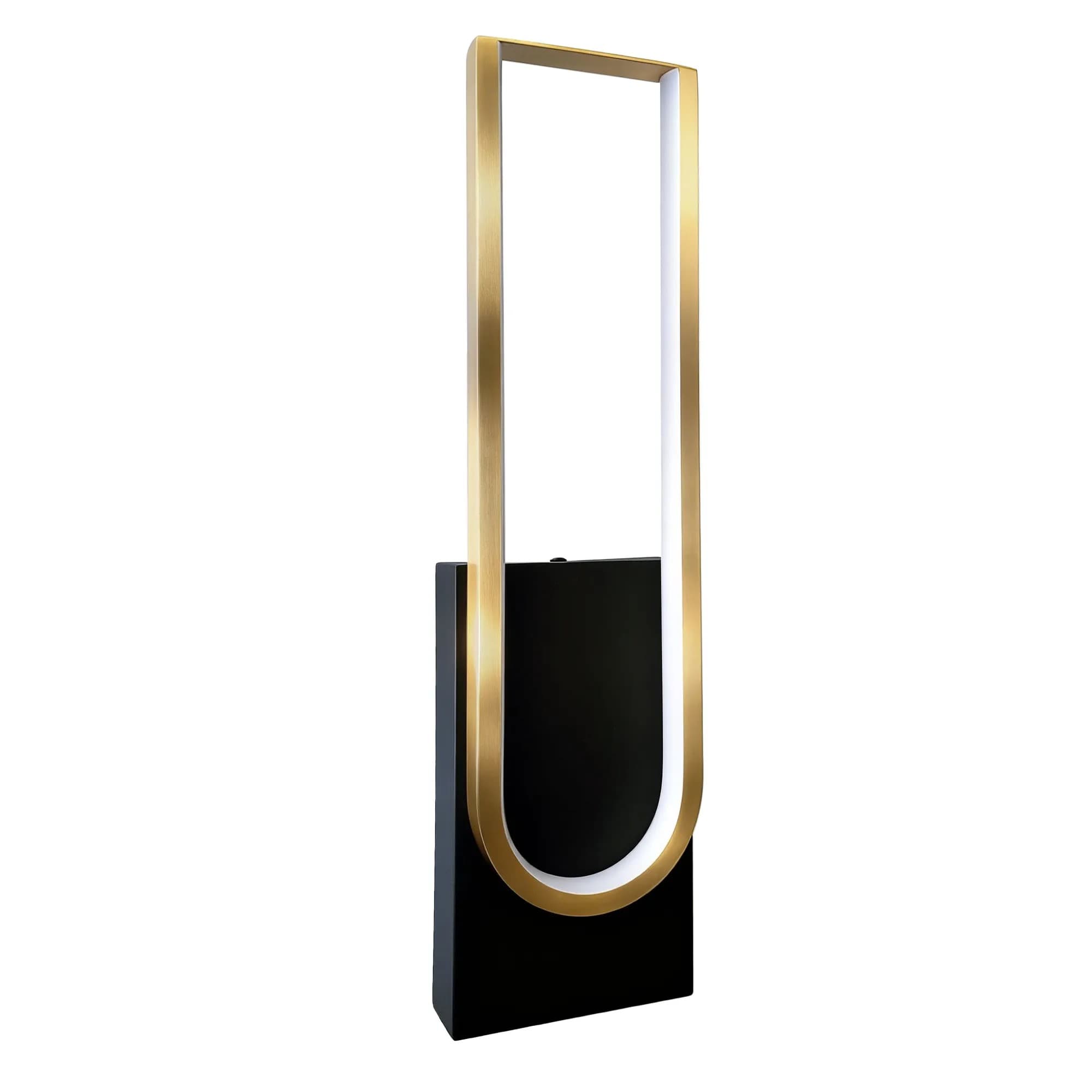 Lampada Da Parete Led App1782-w Brush Gold/black