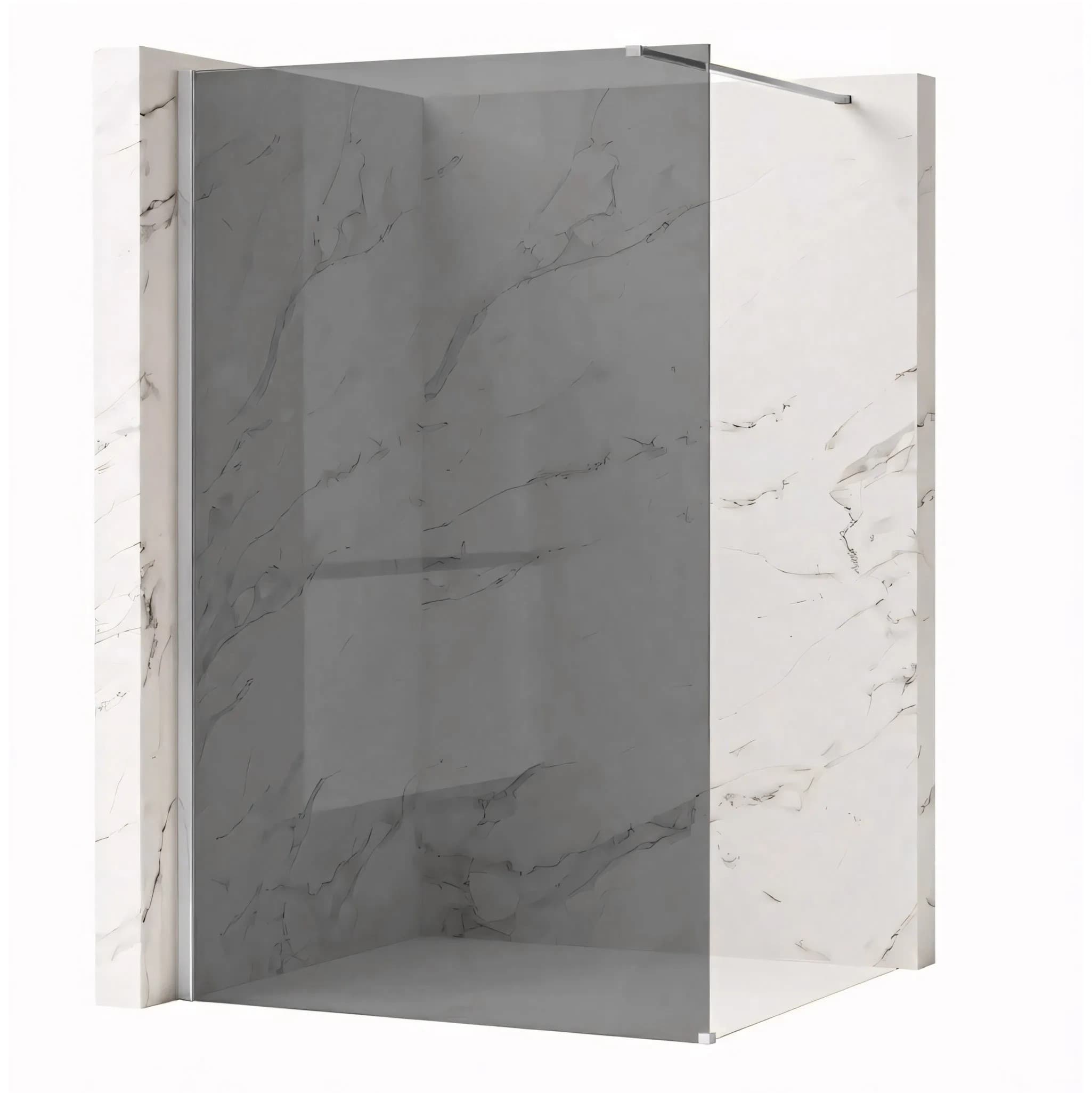 Parete Doccia Rea Flexi Grey / Chrome 80