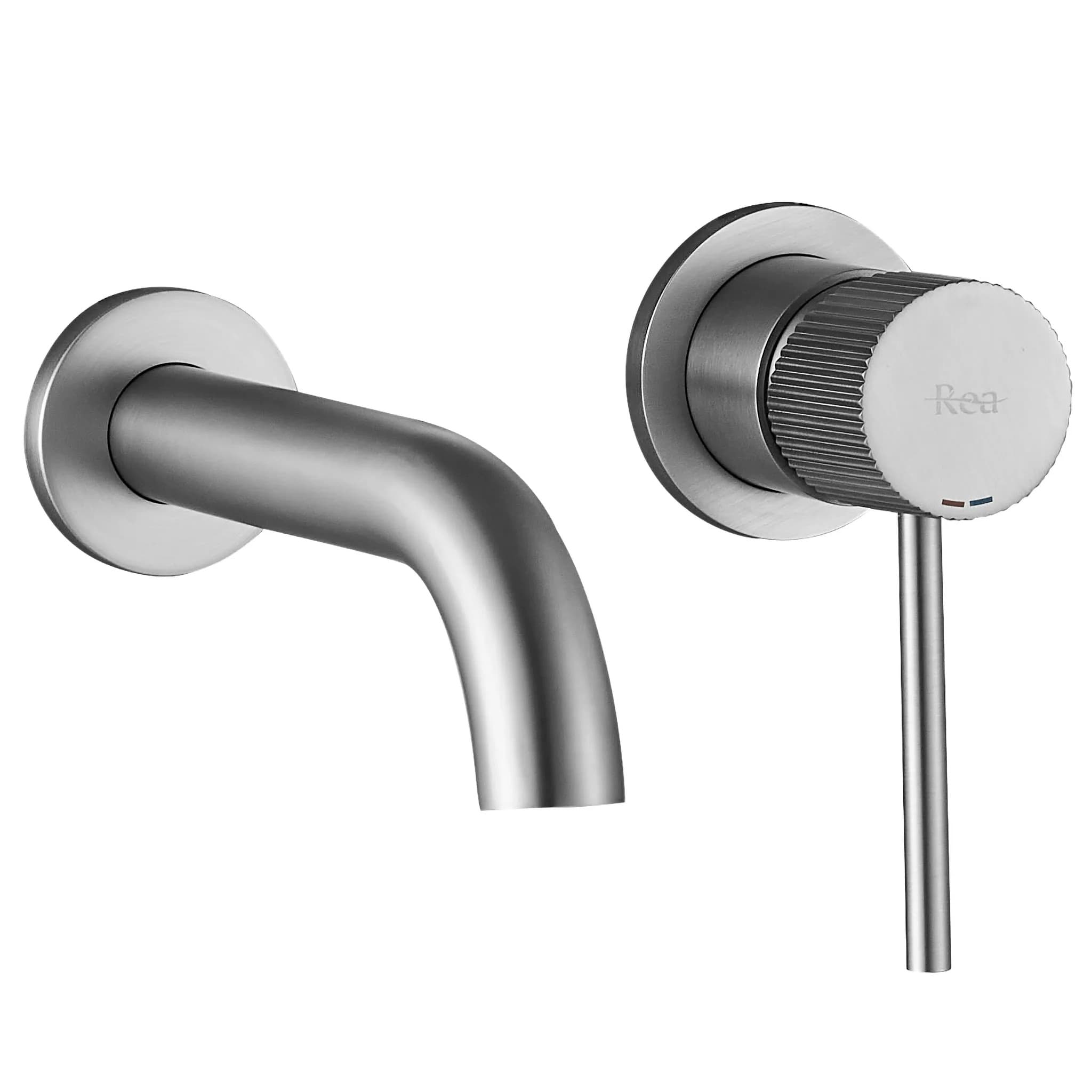 Rubinetto Da Parete Rea Lungo Stripe Brush Nickel