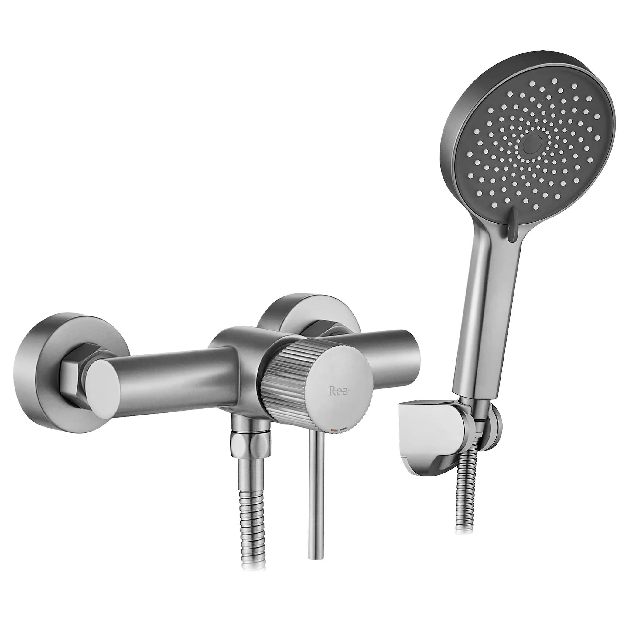 Rubinetto Doccia Rea Lungo Stripe Brush Nickel