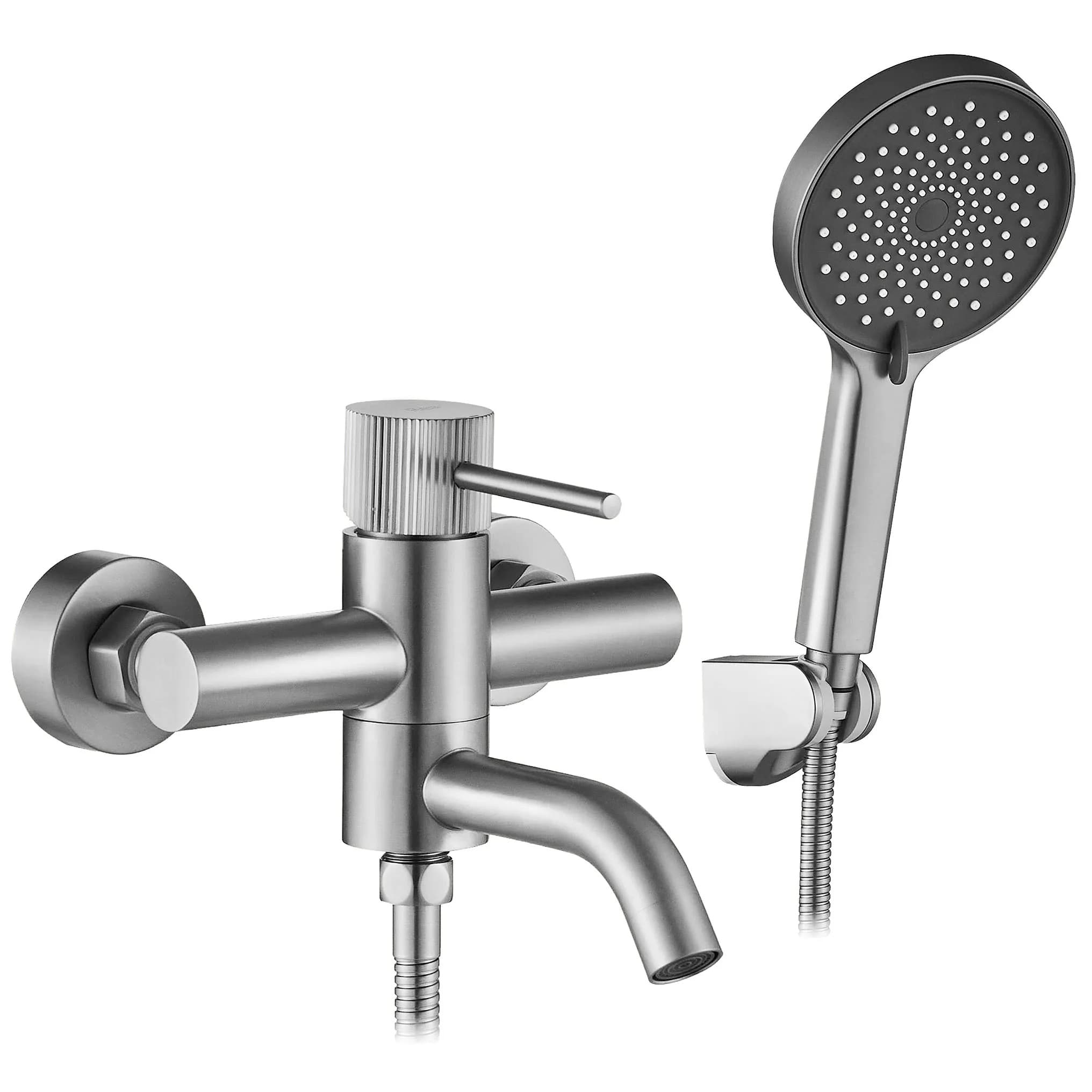 Rubinetto Da Vasca Rea Lungo Stripe Brush Nickel