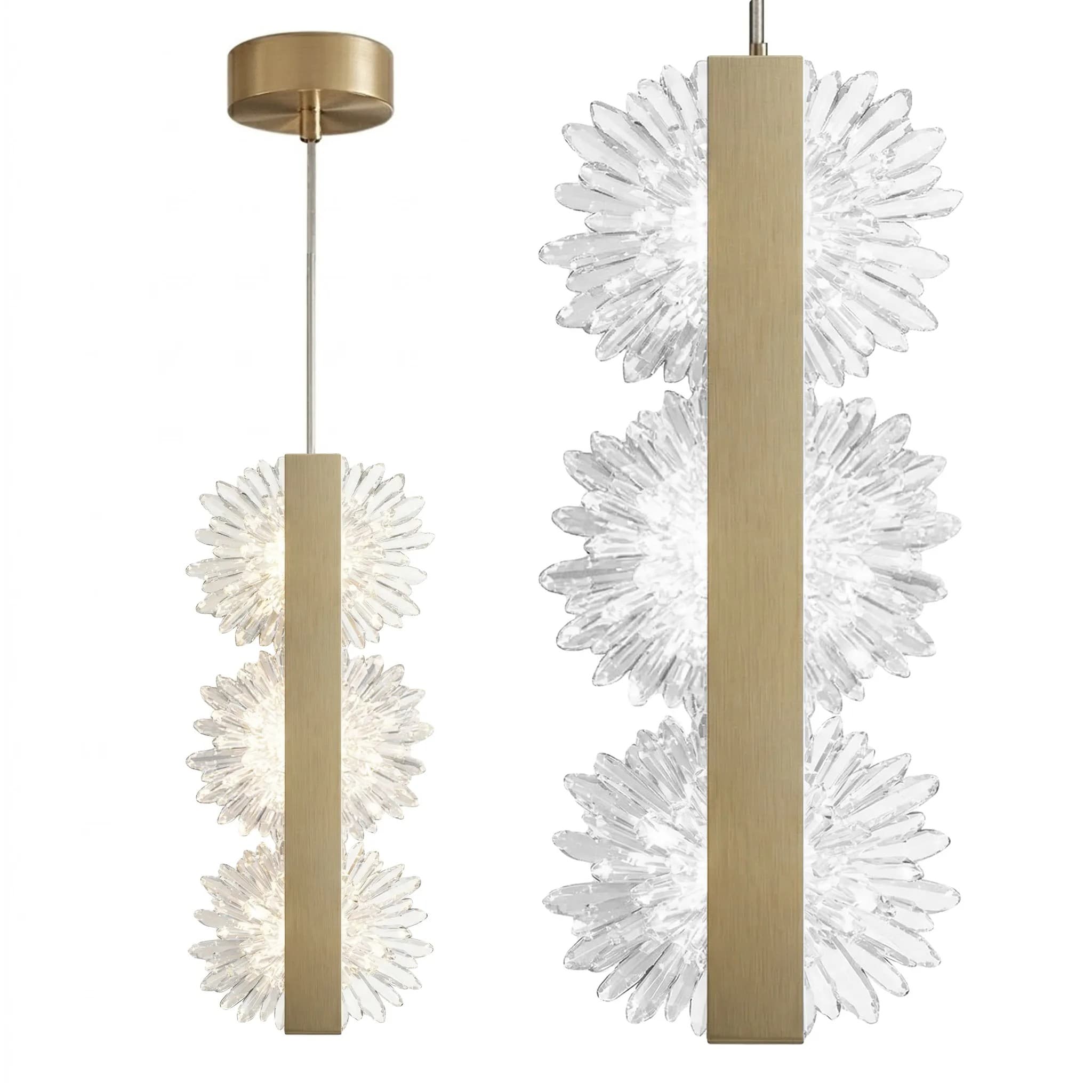 Lampada Da Soffitto Led G150-3cp Gold Brush