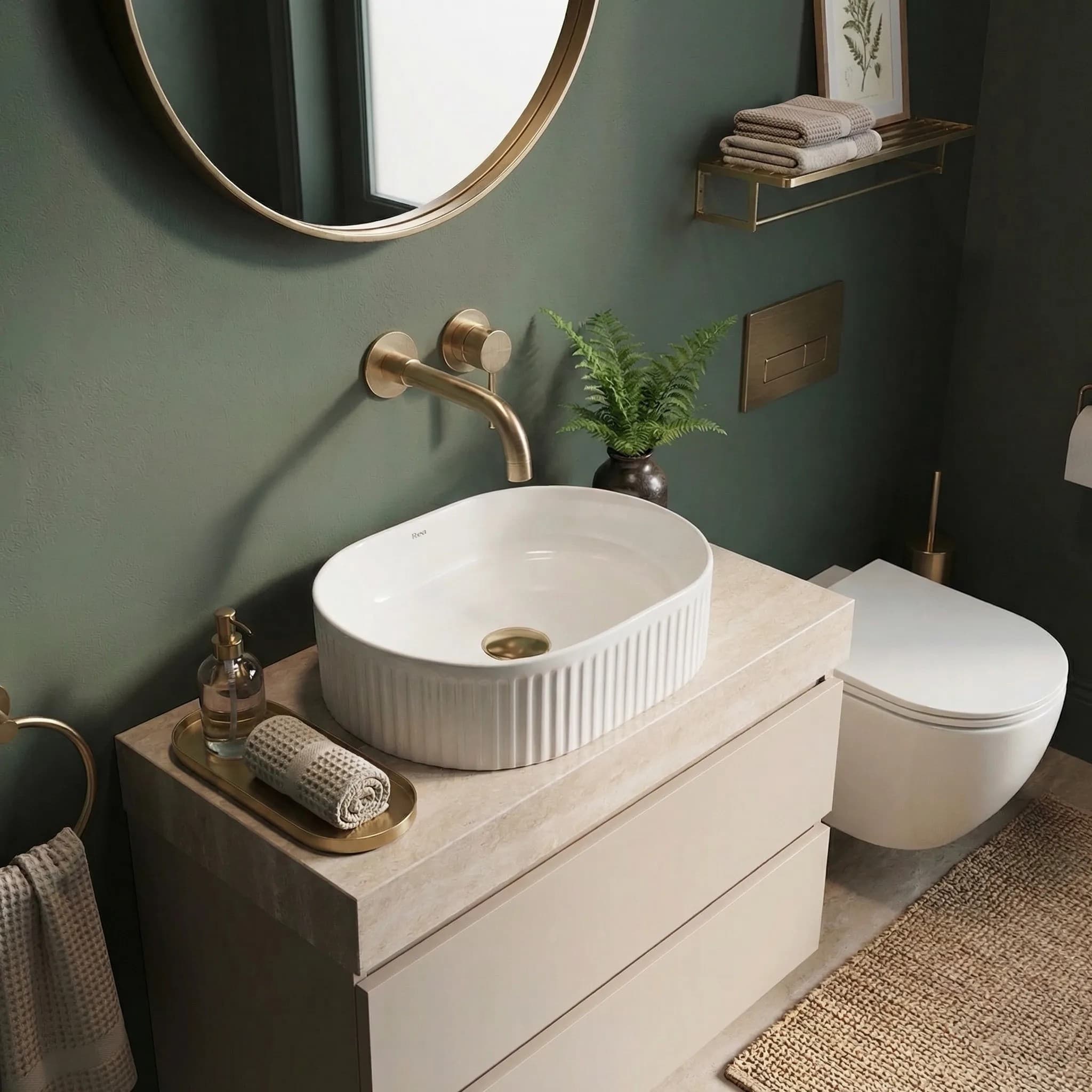 Lavabo Da Appoggio Rea Vanda 40 Mini