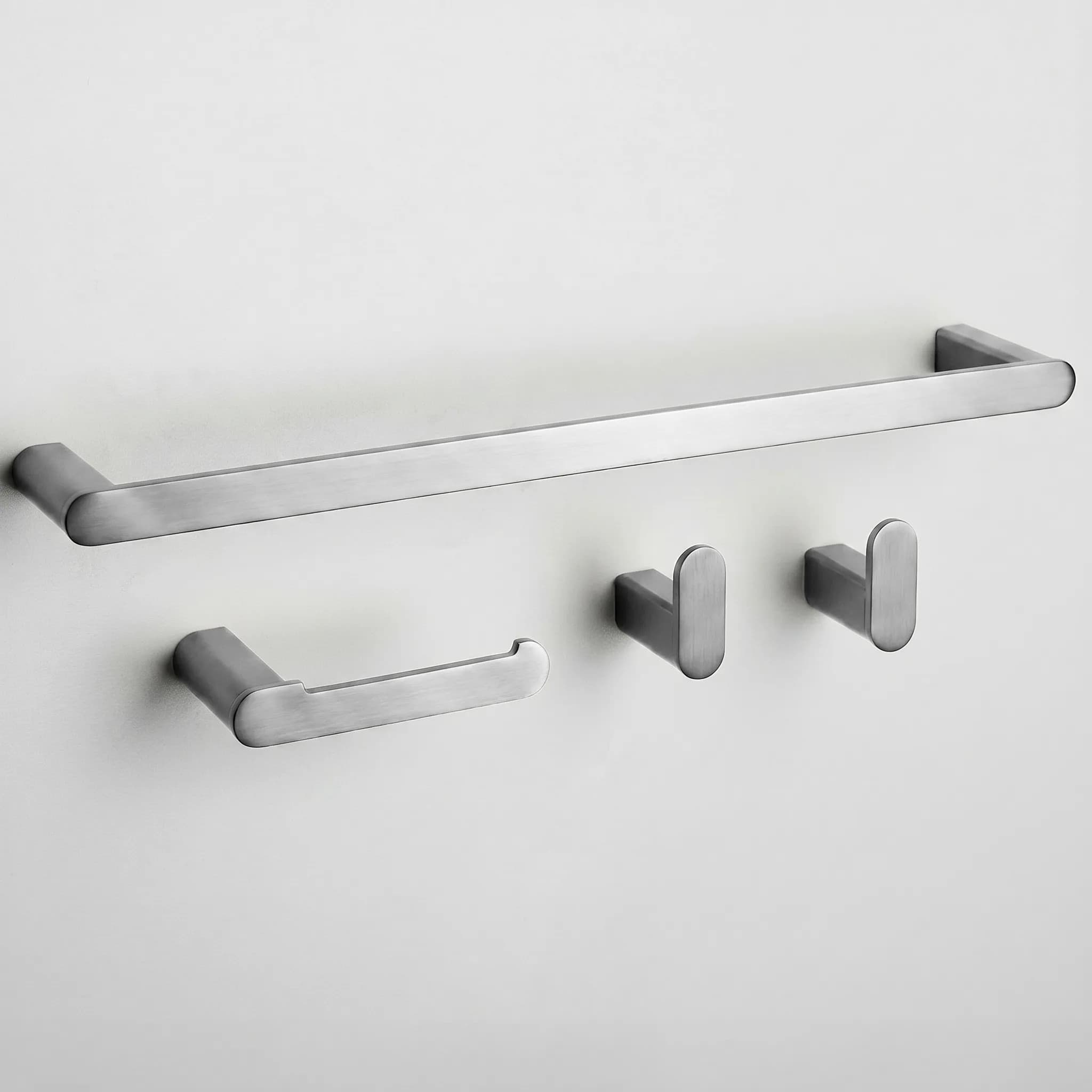 Set Accessori Da Bagno Mati Brush Nickel 4 Pezzi