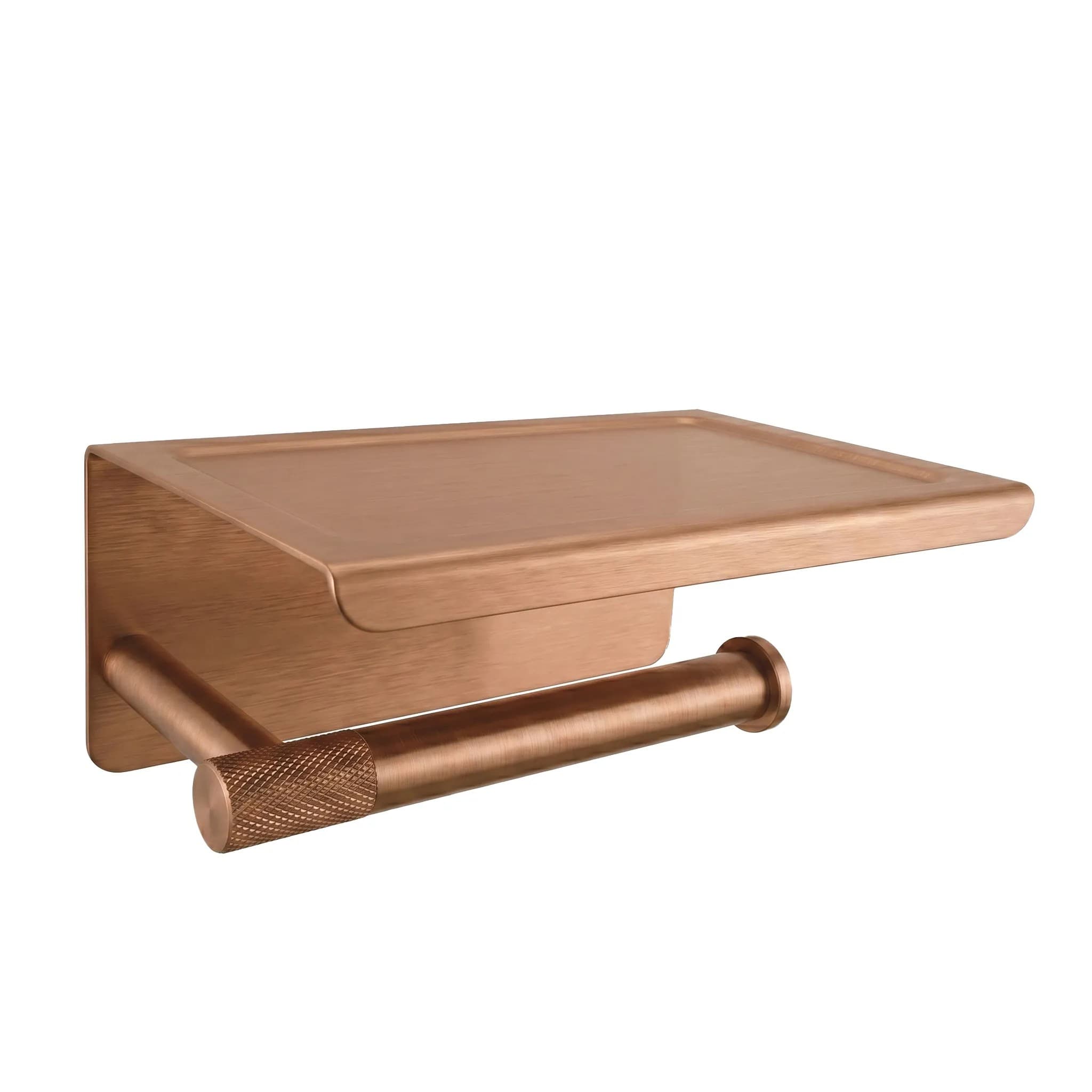 Portarotolo Con Ripiano 6613 Modern Copper Brush
