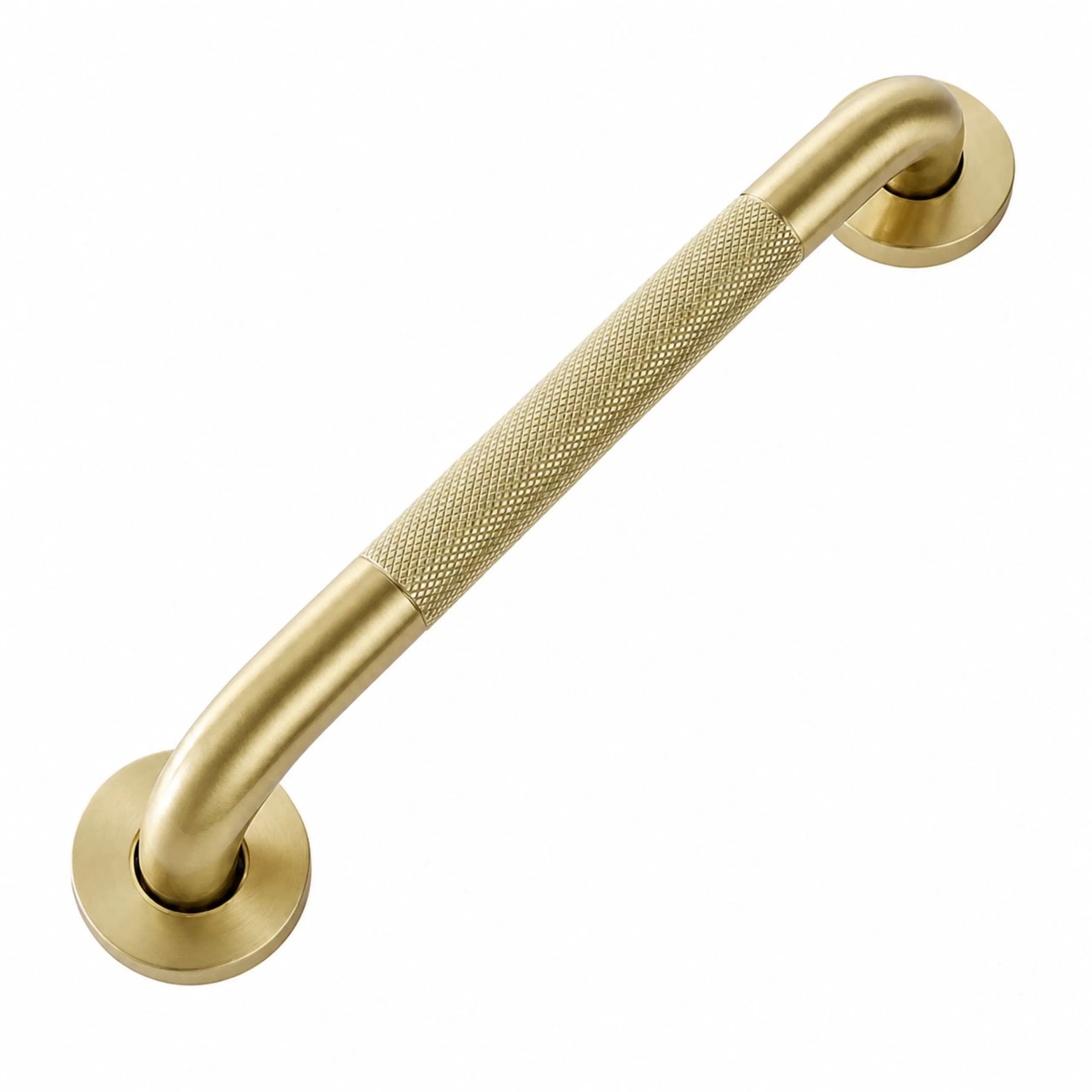 Maniglione Da Bagno Dritto Brush Gold