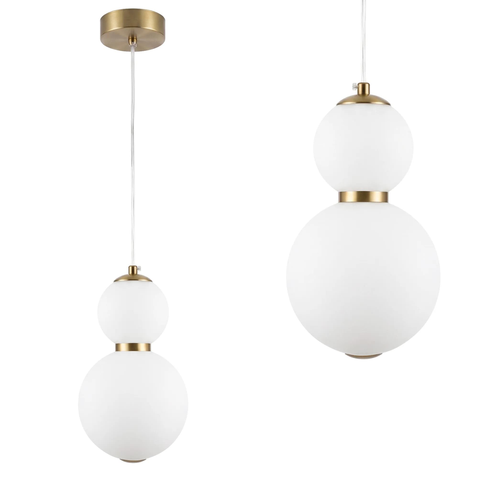 Lampada A Sospensione A Led Lhj112-2cp Oro Spazzolato