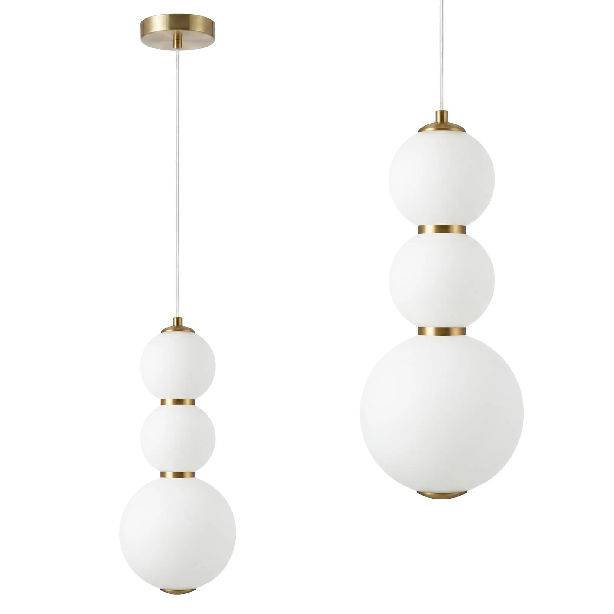 Lampada A Sospensione A Led Lhj113-3cp Oro Spazzolato