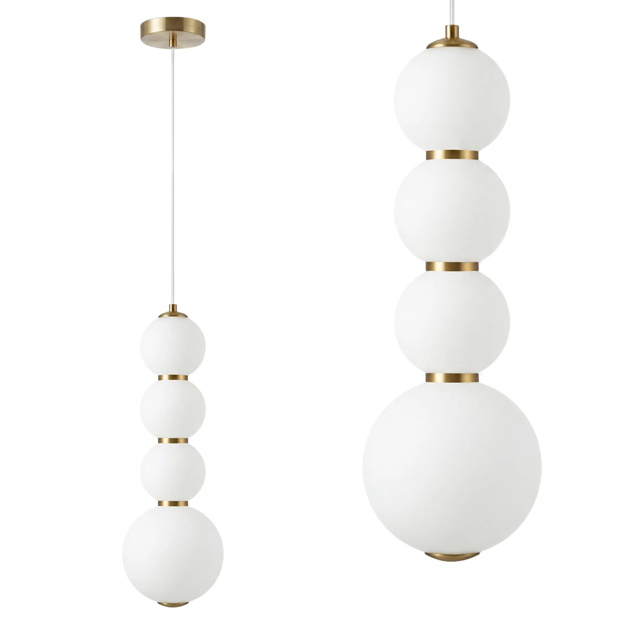 Lampada A Sospensione A Led Lhj114-4cp Oro Spazzolato
