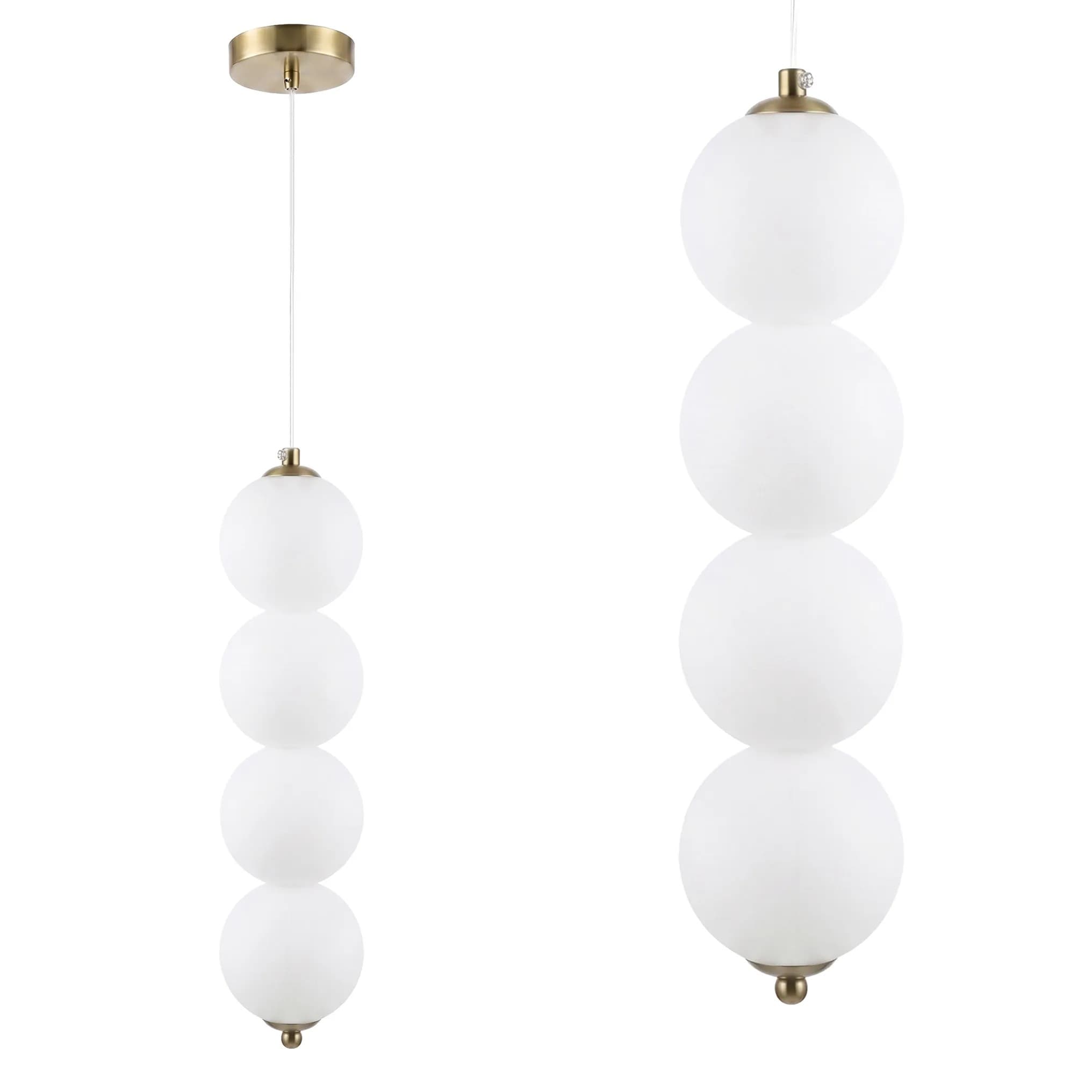 Lampada A Sospensione A Led Lhj118-4cp Oro Spazzolato