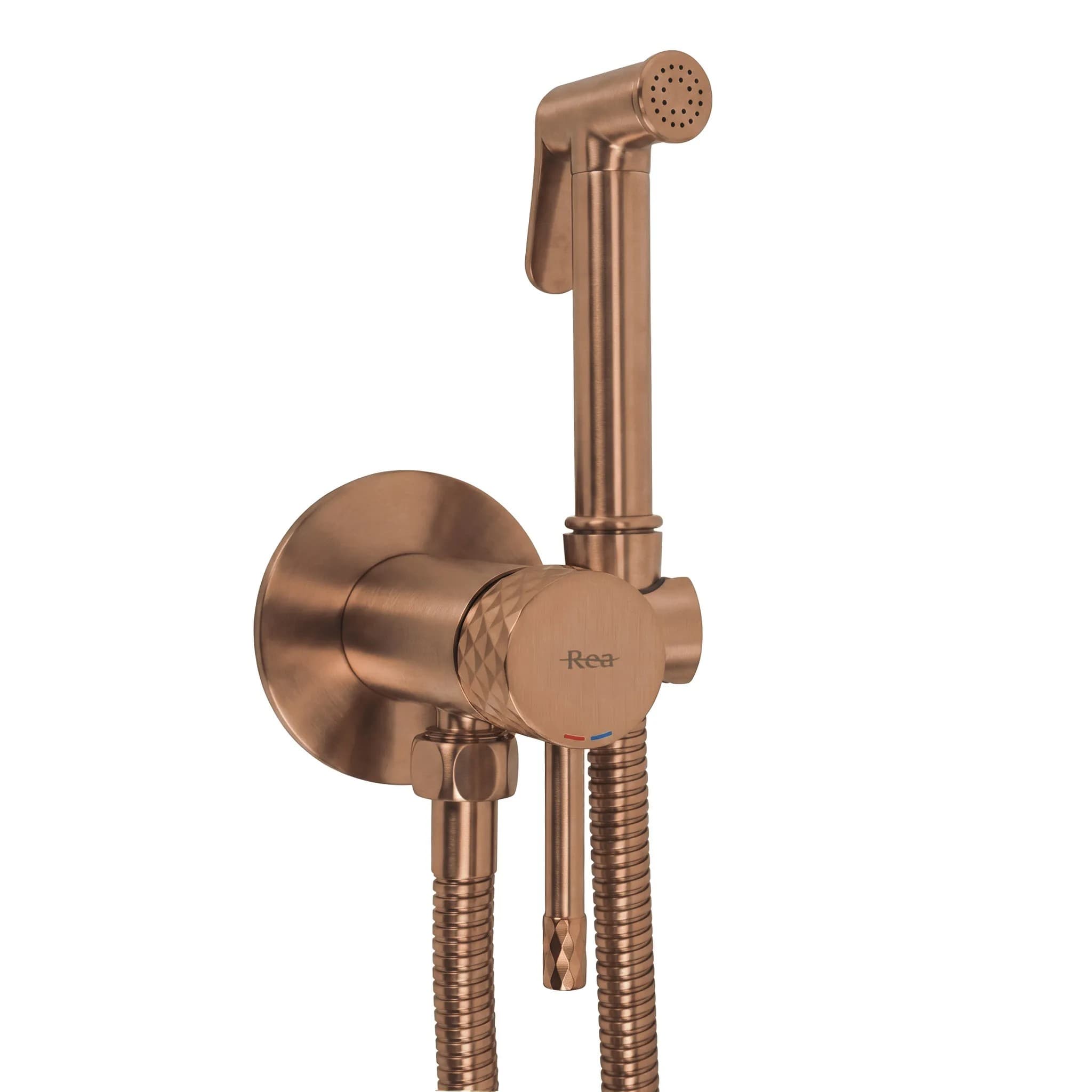 Rubinetto Bidet Rea Lungo Loop Diamond Brush Copper