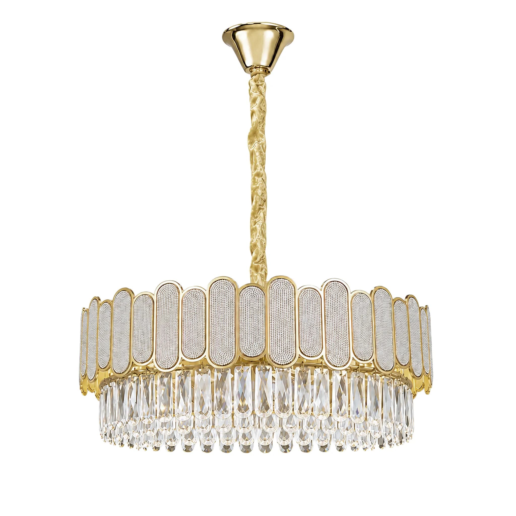 Lampada A Sospensione In Cristallo Swe107-cp 50cm Gold