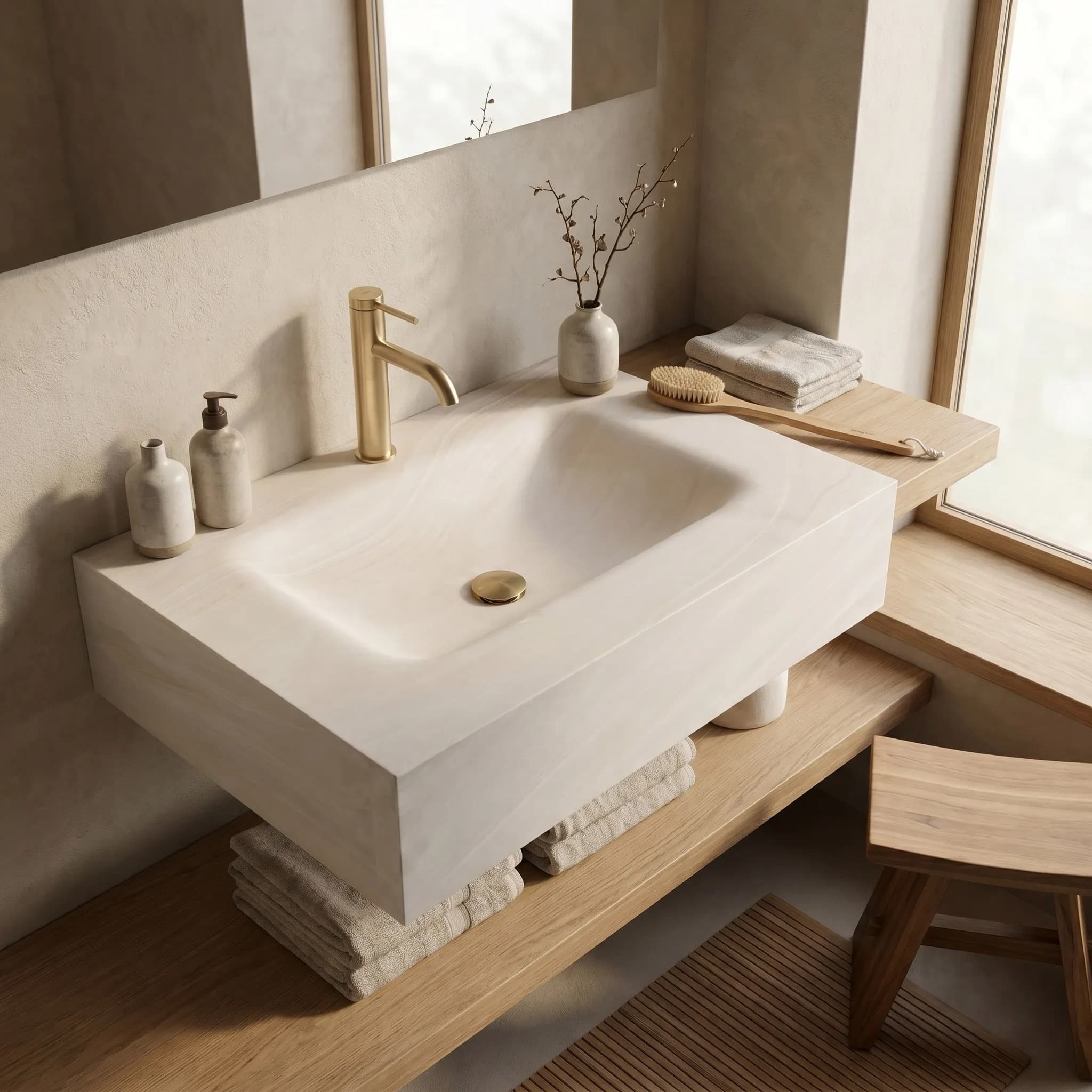 Lavabo Sospeso Rea Apollo Gran Cloud Sky 80