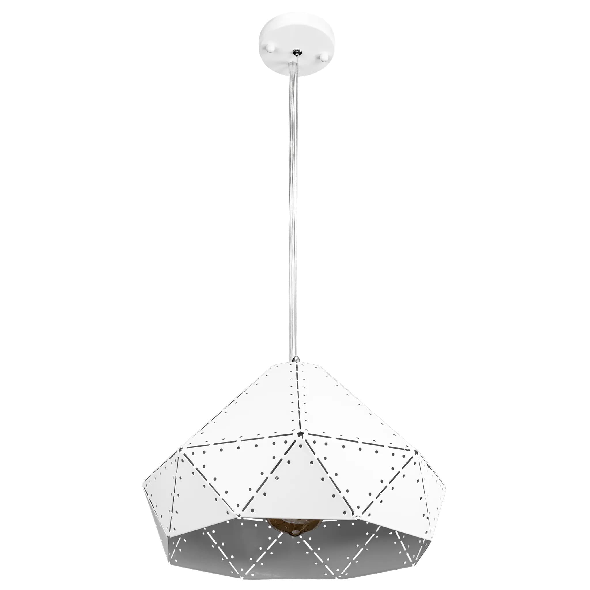 Lampada Da Soffitto Pensile Metallico Bianco APP237-1CP