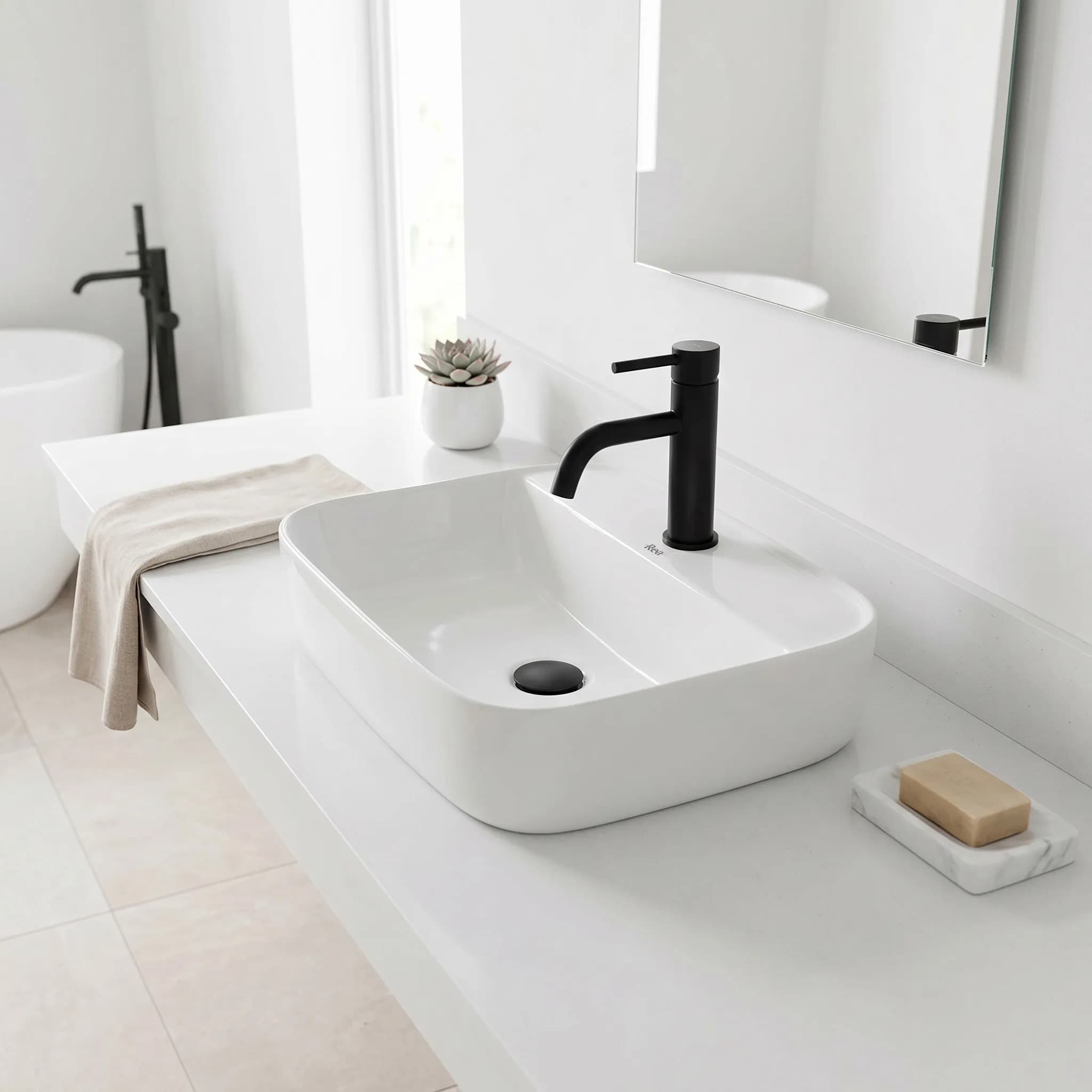 Lavabo Da Appoggio Rea Martina White