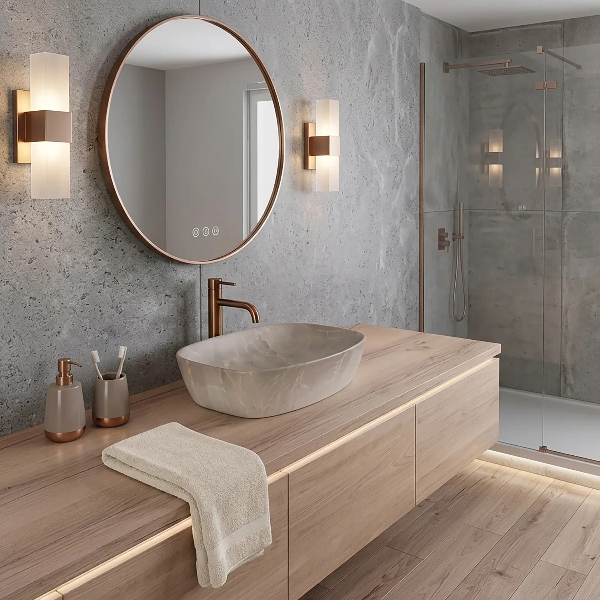 Lavabo Da Appoggio Rea Freja Beige