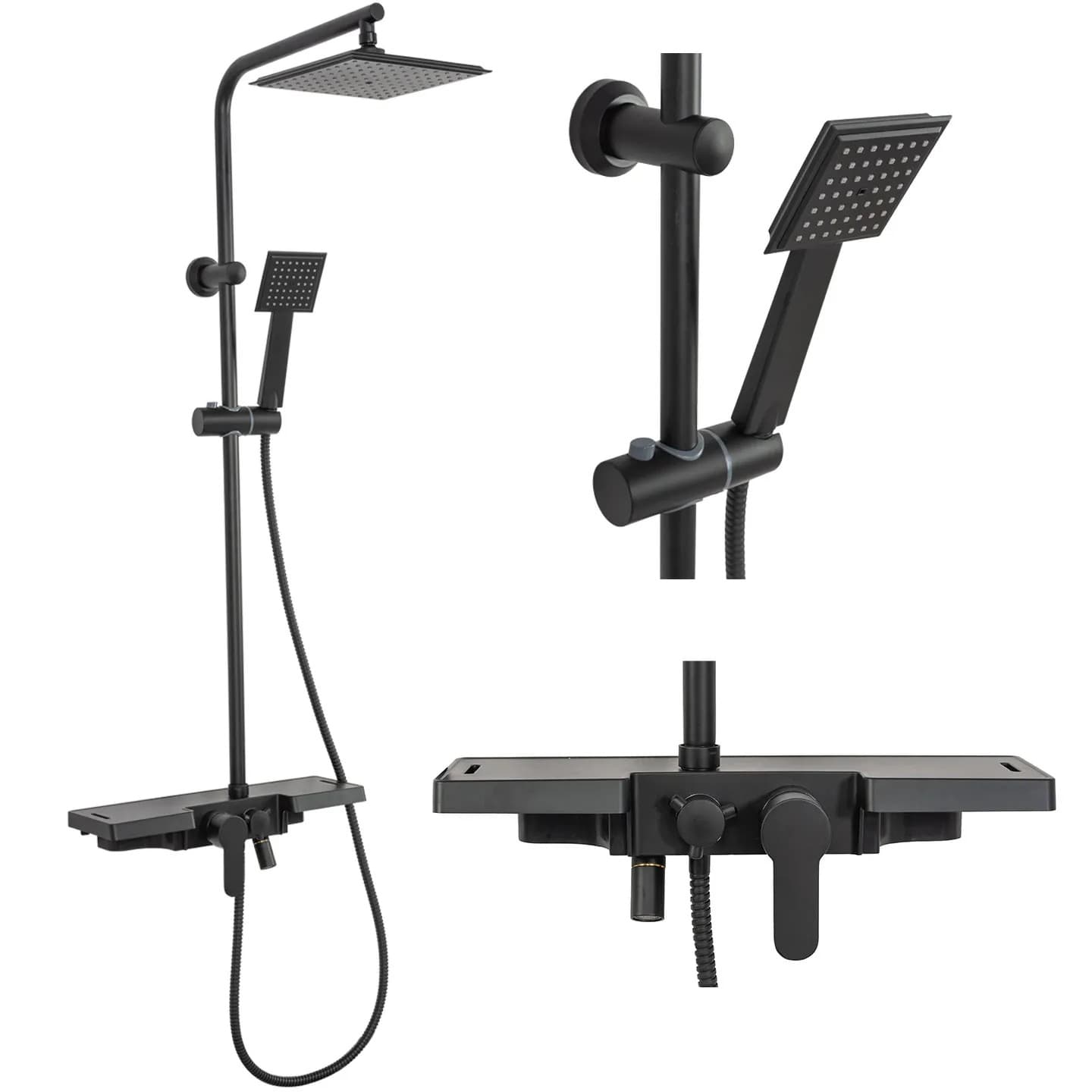Set Doccia Rea Bravo Black