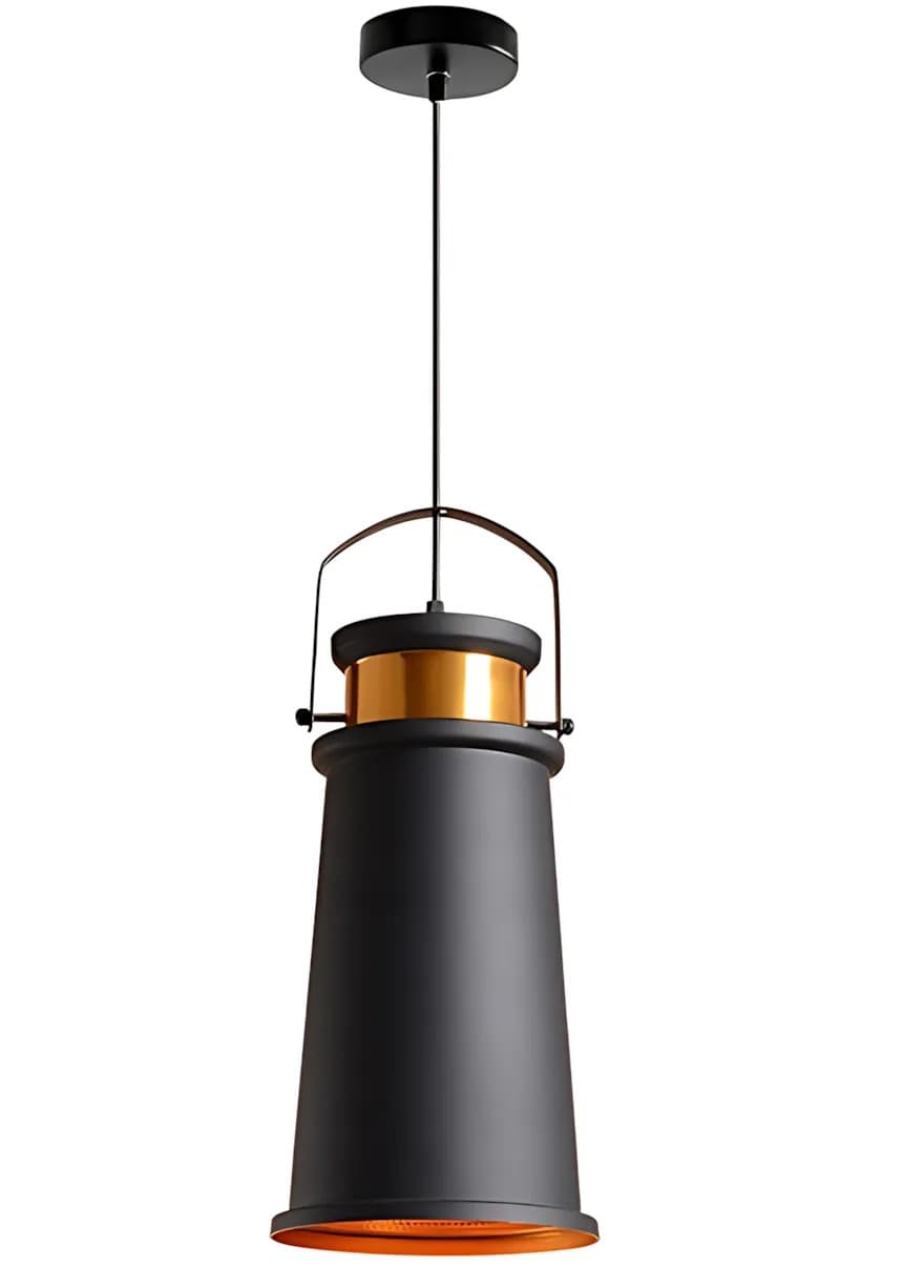 Lampada Da Soffitto Asti A Nero/oro