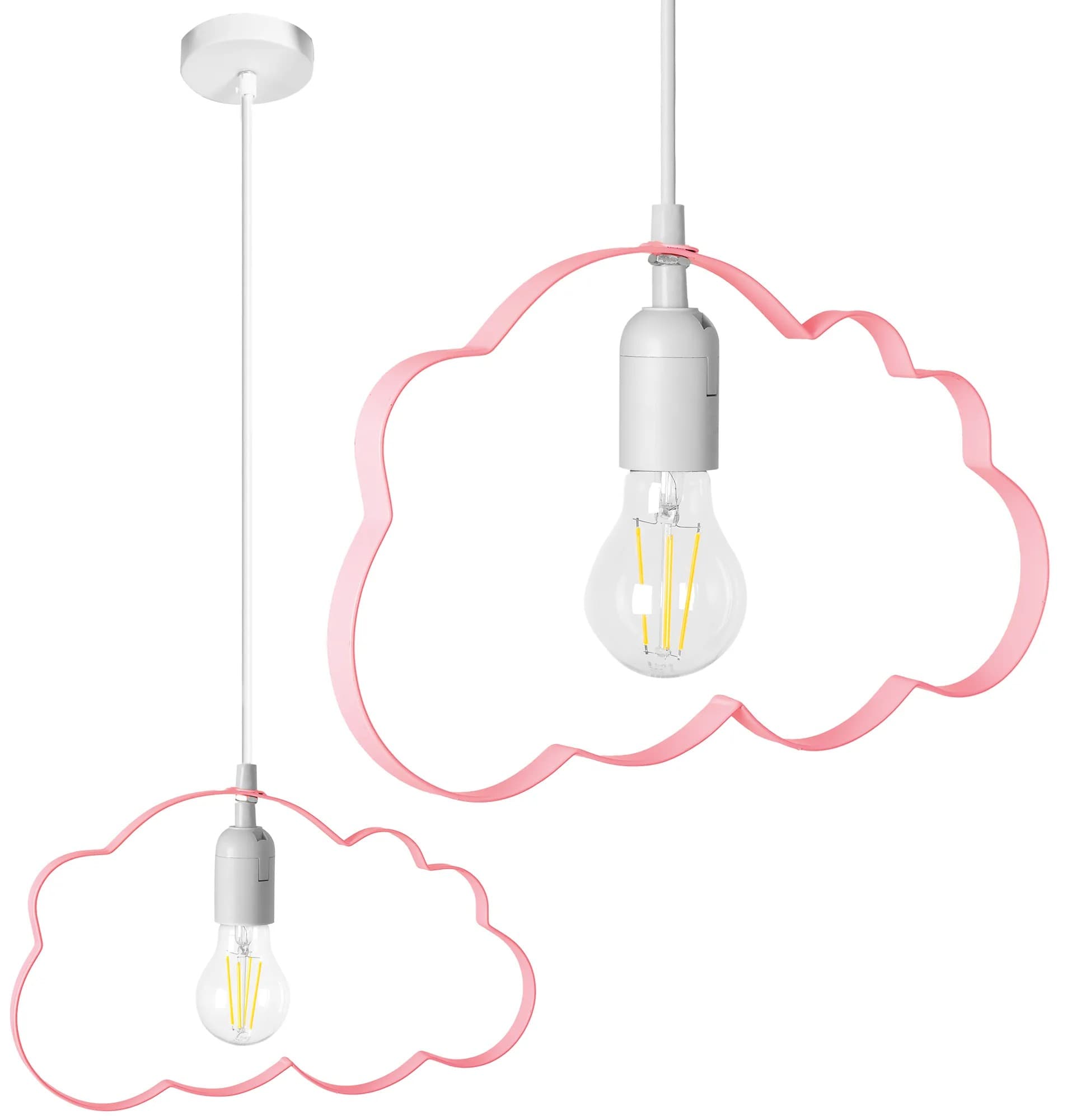Lampada Nuvoletta Pensile Rosa Chiaro