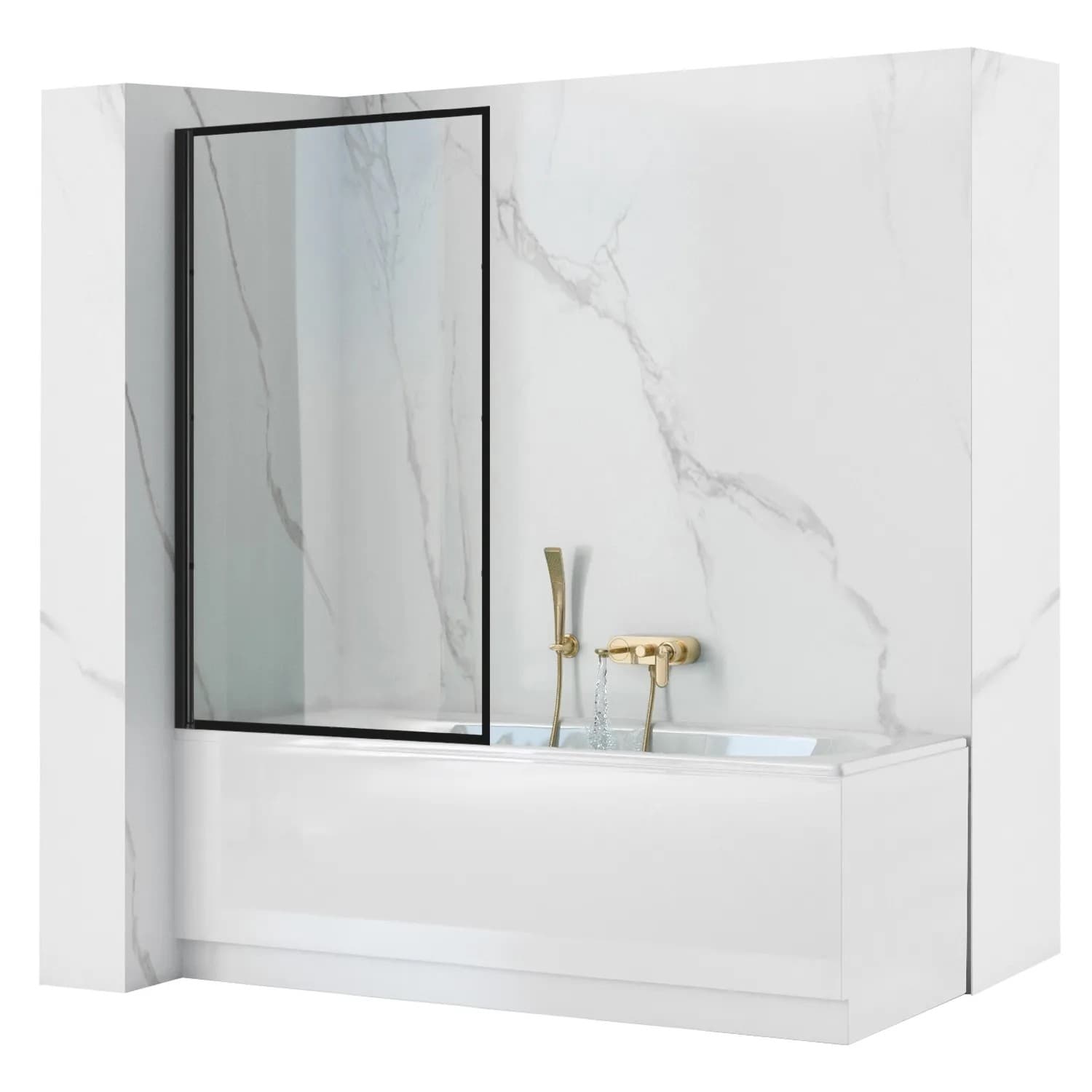 Schermo Vasca Rea Lagos Fix 70 Black