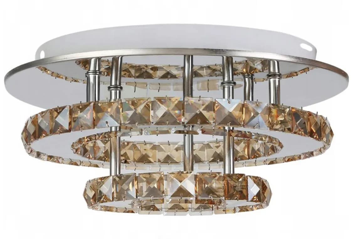 Lampada Da Soffitto Cristallo Plafoniere Led 20w Rotondo App411-c App412-c