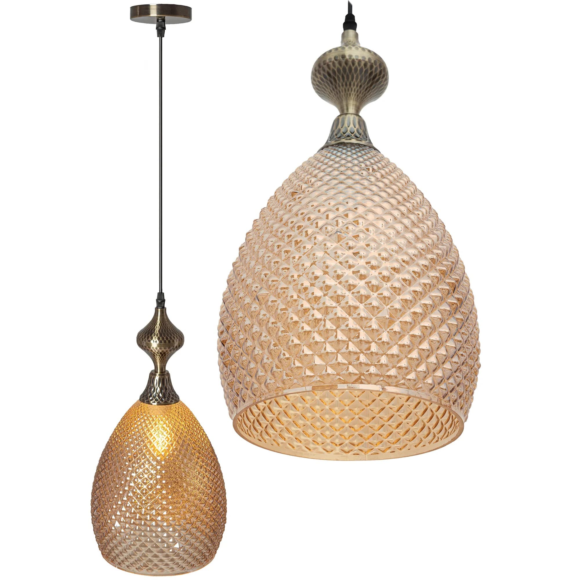 Lampada Da Soffitto Di Vetro Amber APP432-1CP
